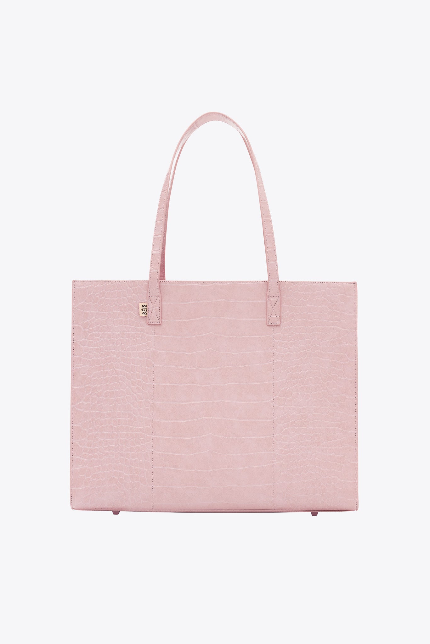 The Large Work Tote in Atlas Pink Croc