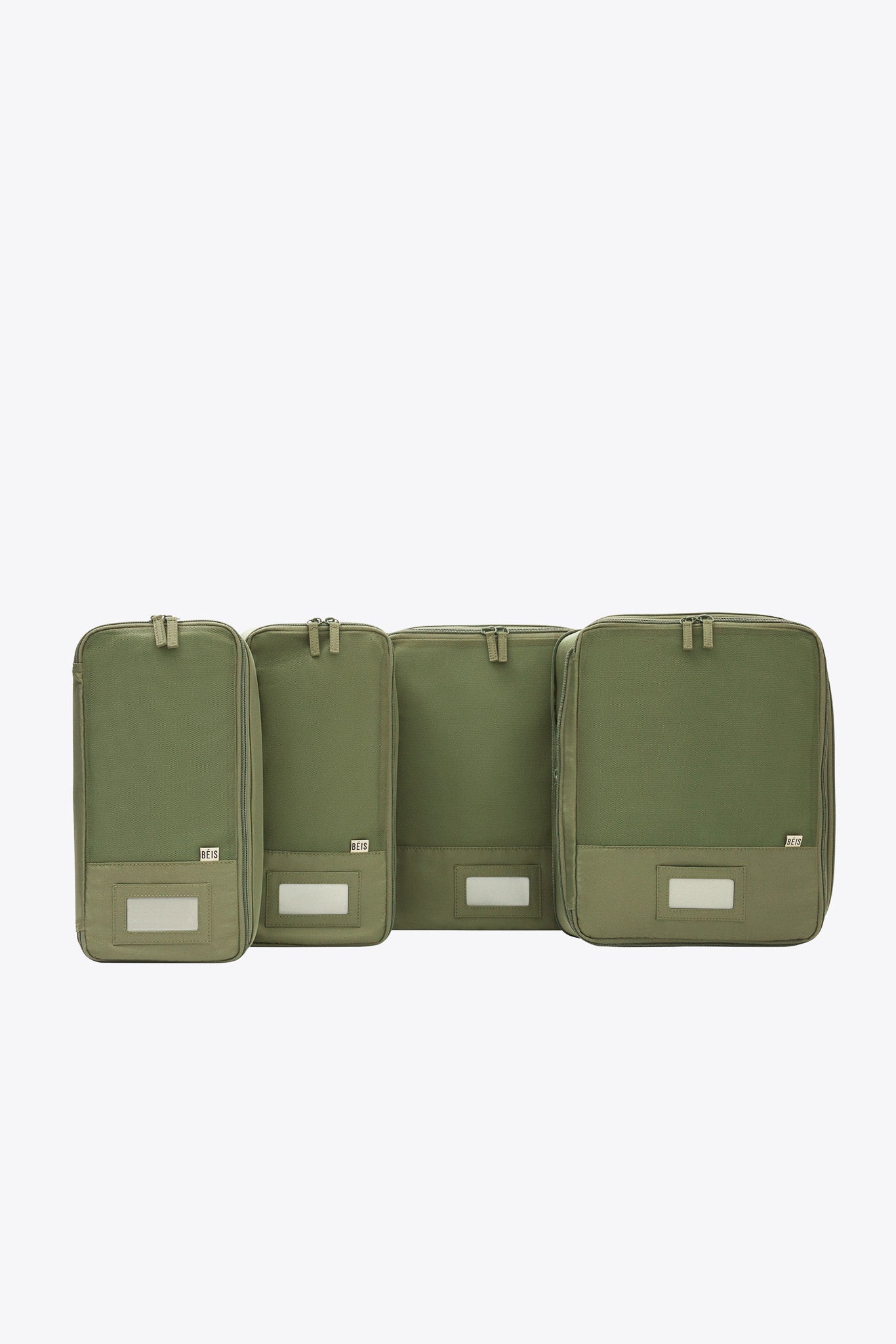 BÉIS 'The Compression Packing Cube Set' in Olive Olive Green 4-Piece Set Of Packing Cubes For Carry-On Bag