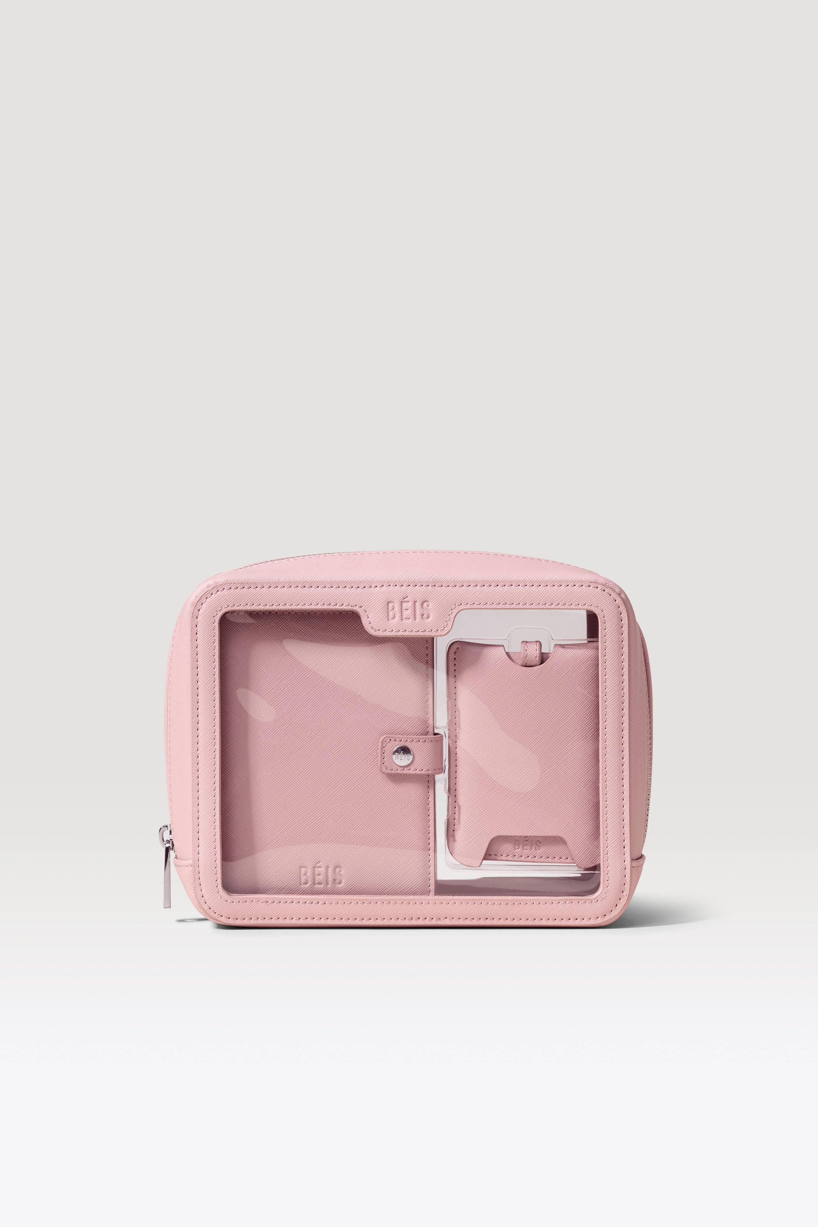 BÉIS 'The Passport Luggage Tag Set' in Pink - Passport Holder