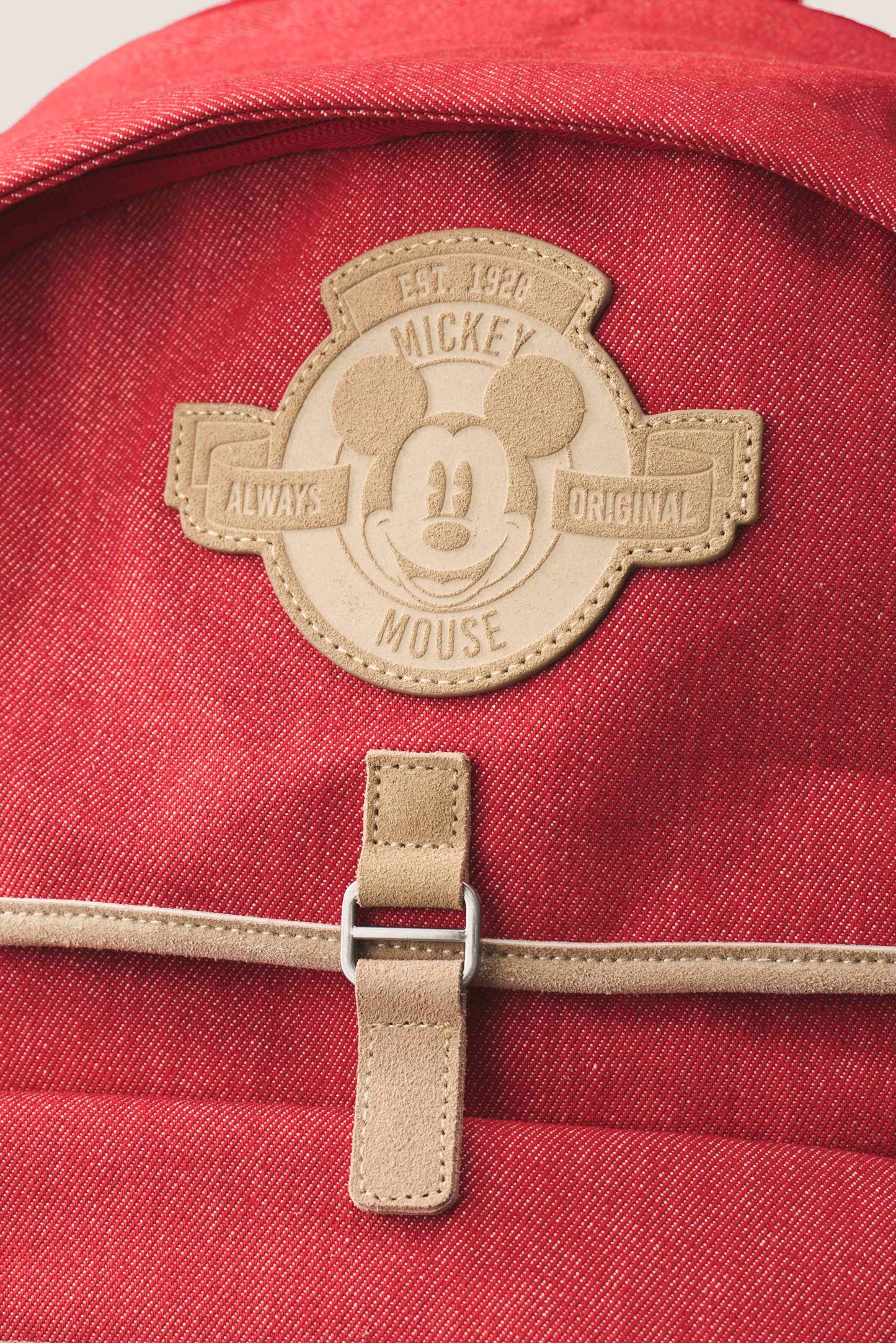 The Disney Backpack in Red Jeans