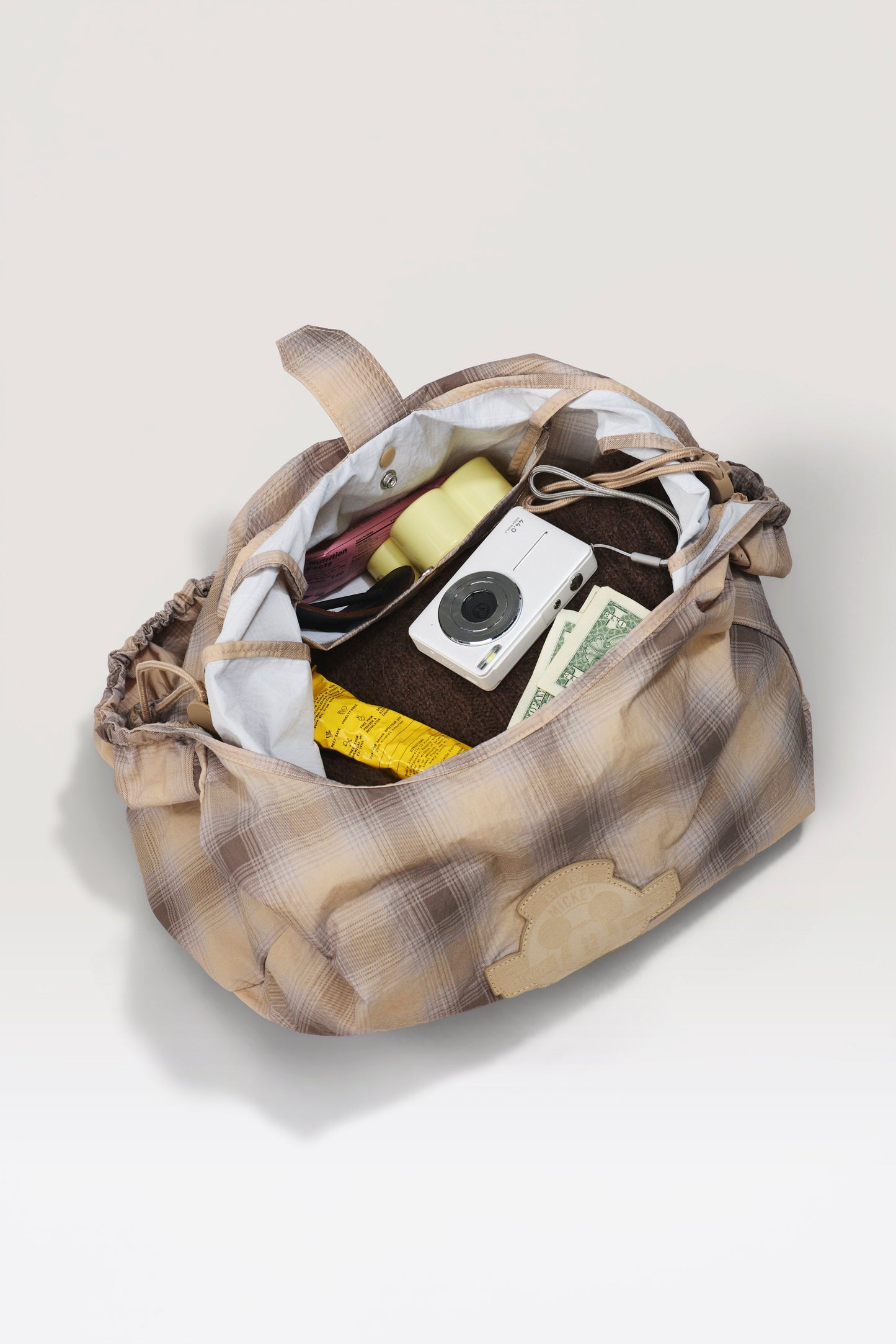The Disney Packable Charm Bag in Plaid