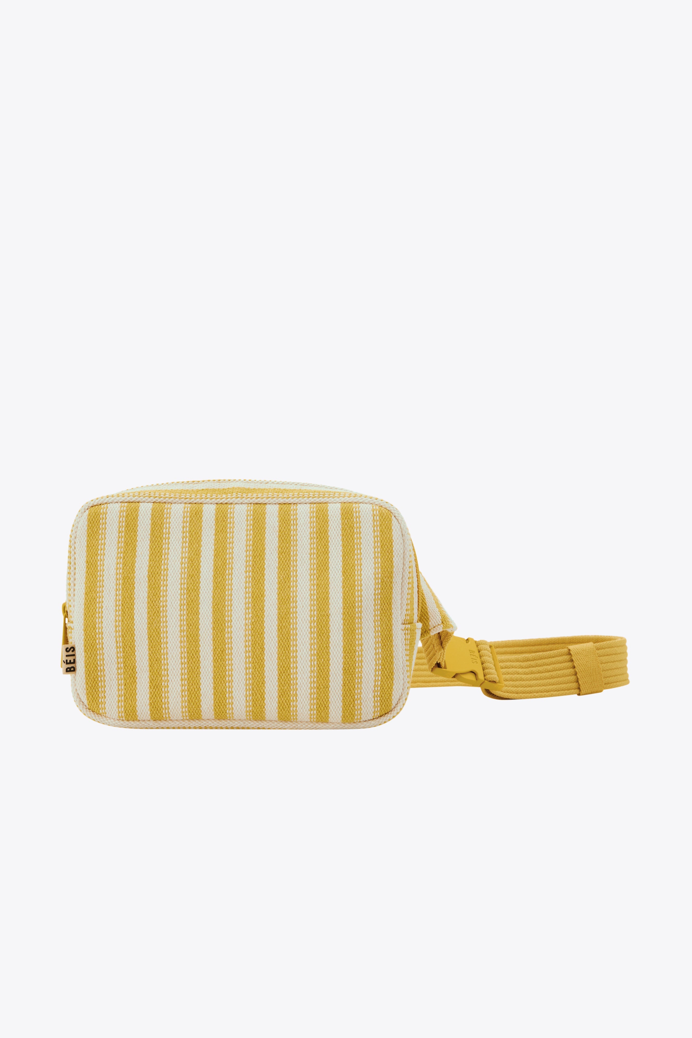 BÉIS 'The Belt Bag' in Honey Stripe Yellow Striped Crossbody Belt Bags Fanny Pack