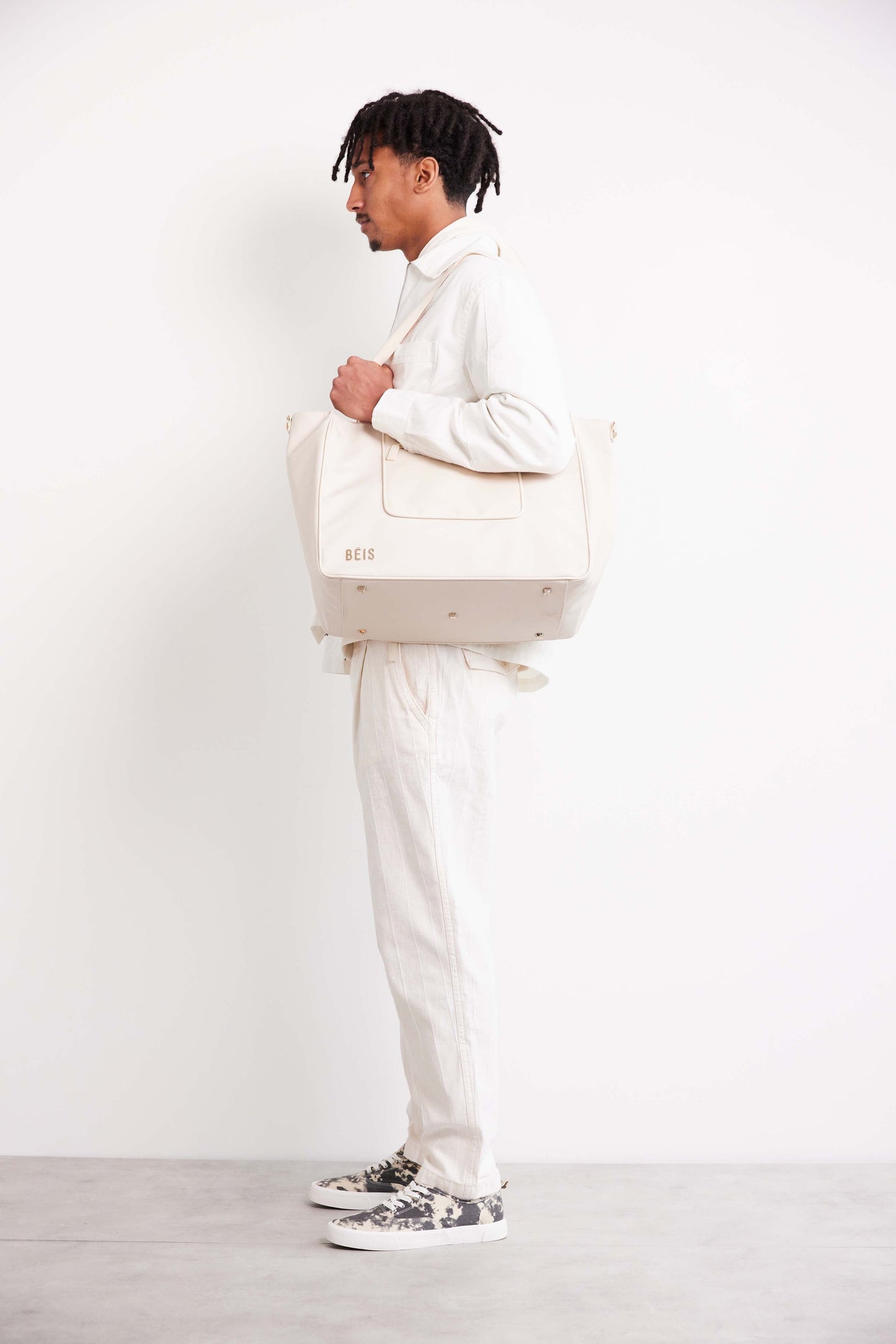 The East To West Tote in Beige