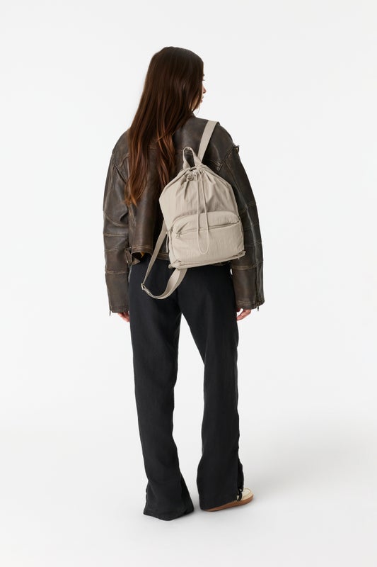The Compactible Backpack in Oat