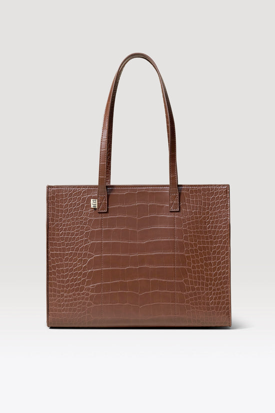 The Large Work Tote in Maple Croc