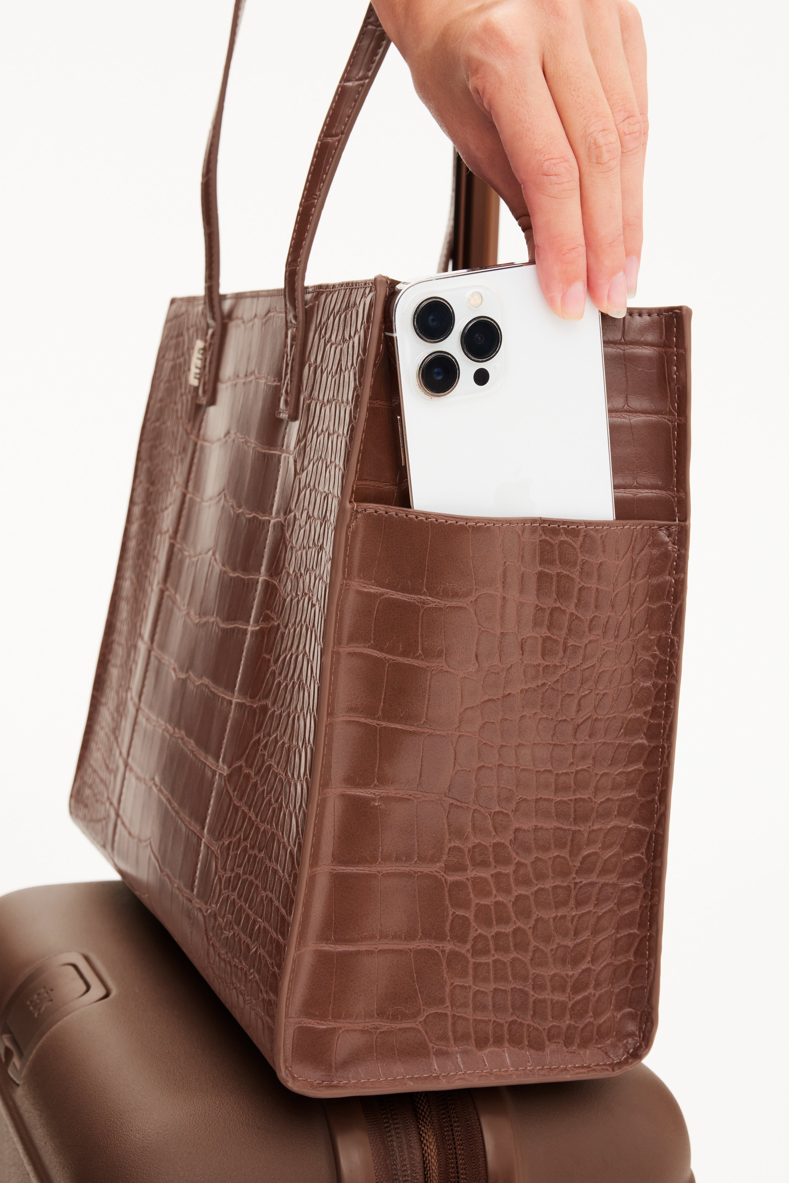 B IS The Work Tote in Maple Brown Laptop Bag Office Work Tote