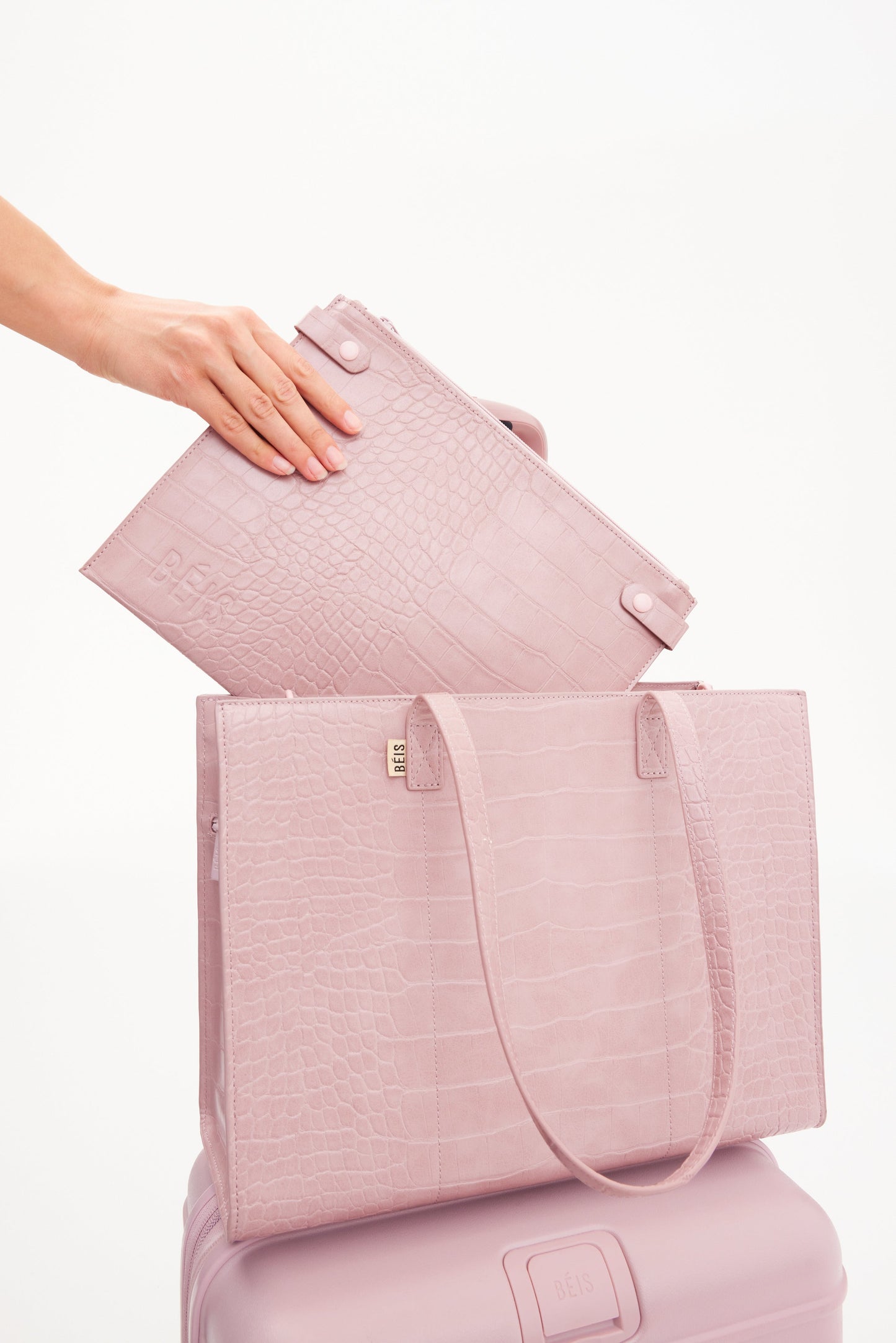 The Large Work Tote in Atlas Pink