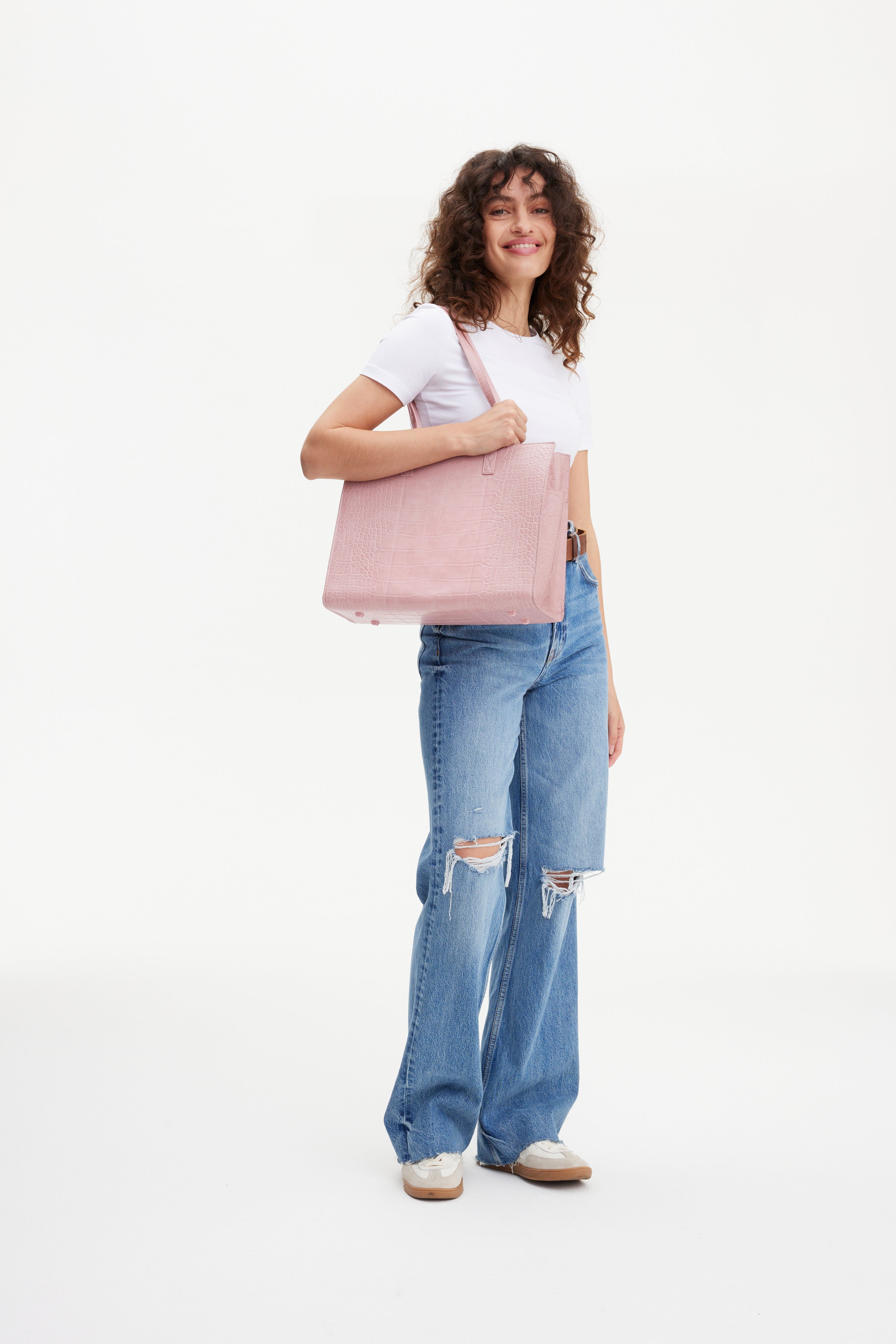 Pink laptop tote bag sale