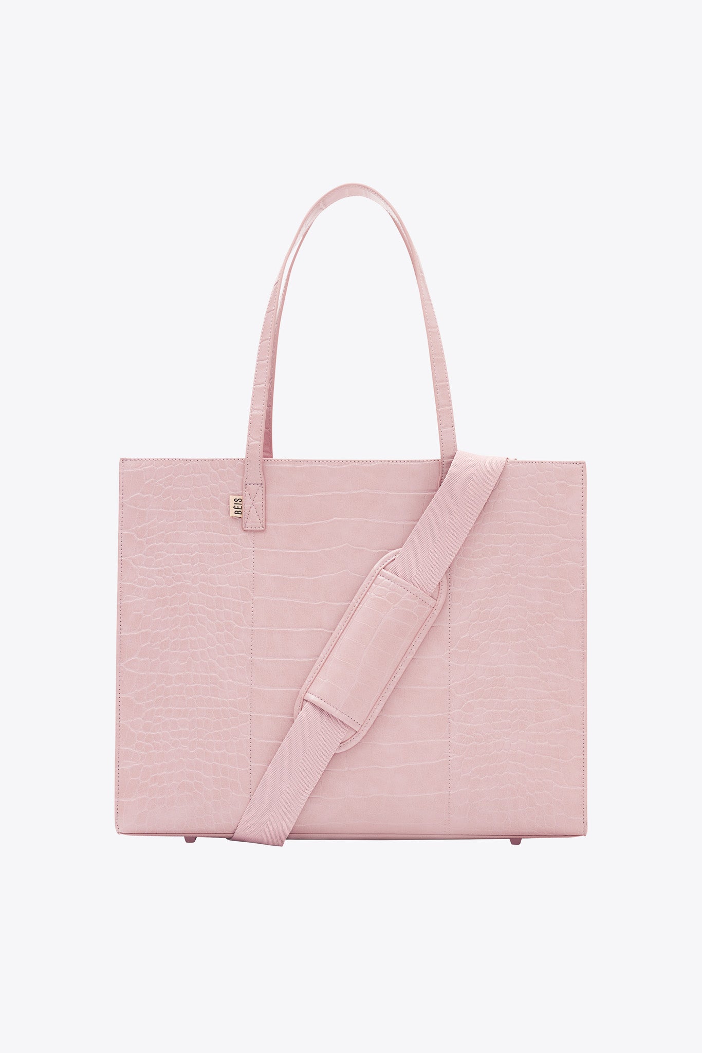 The Work Totes in Atlas Pink Croc