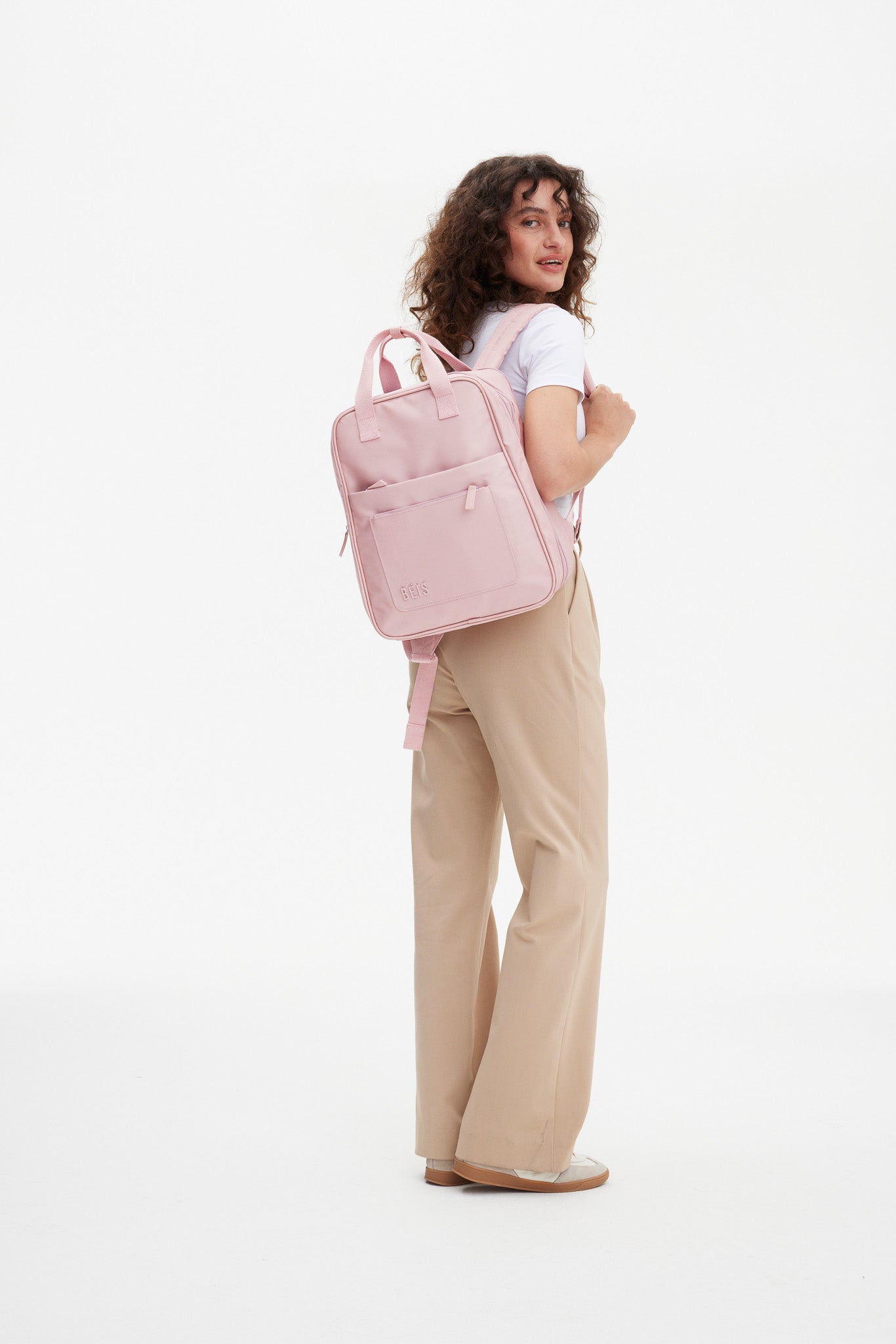 BÉIS 'The Expandable Backpack' in Atlas Pink Sac à dos de voyage