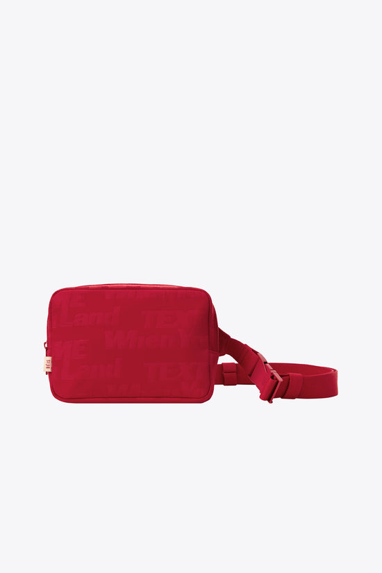 Sac de ceinture en Text Me Rouge