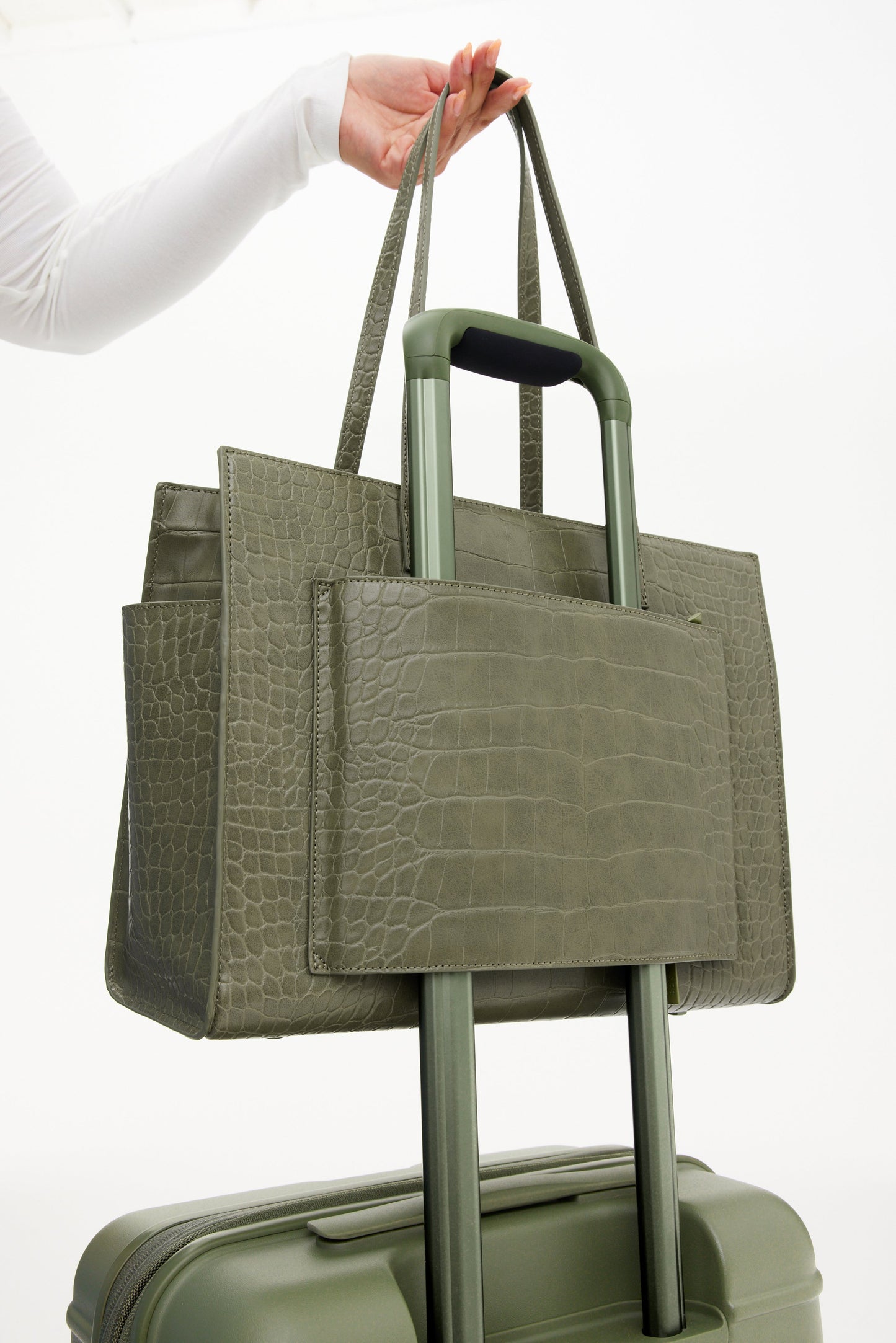 The Work Tote in Olive