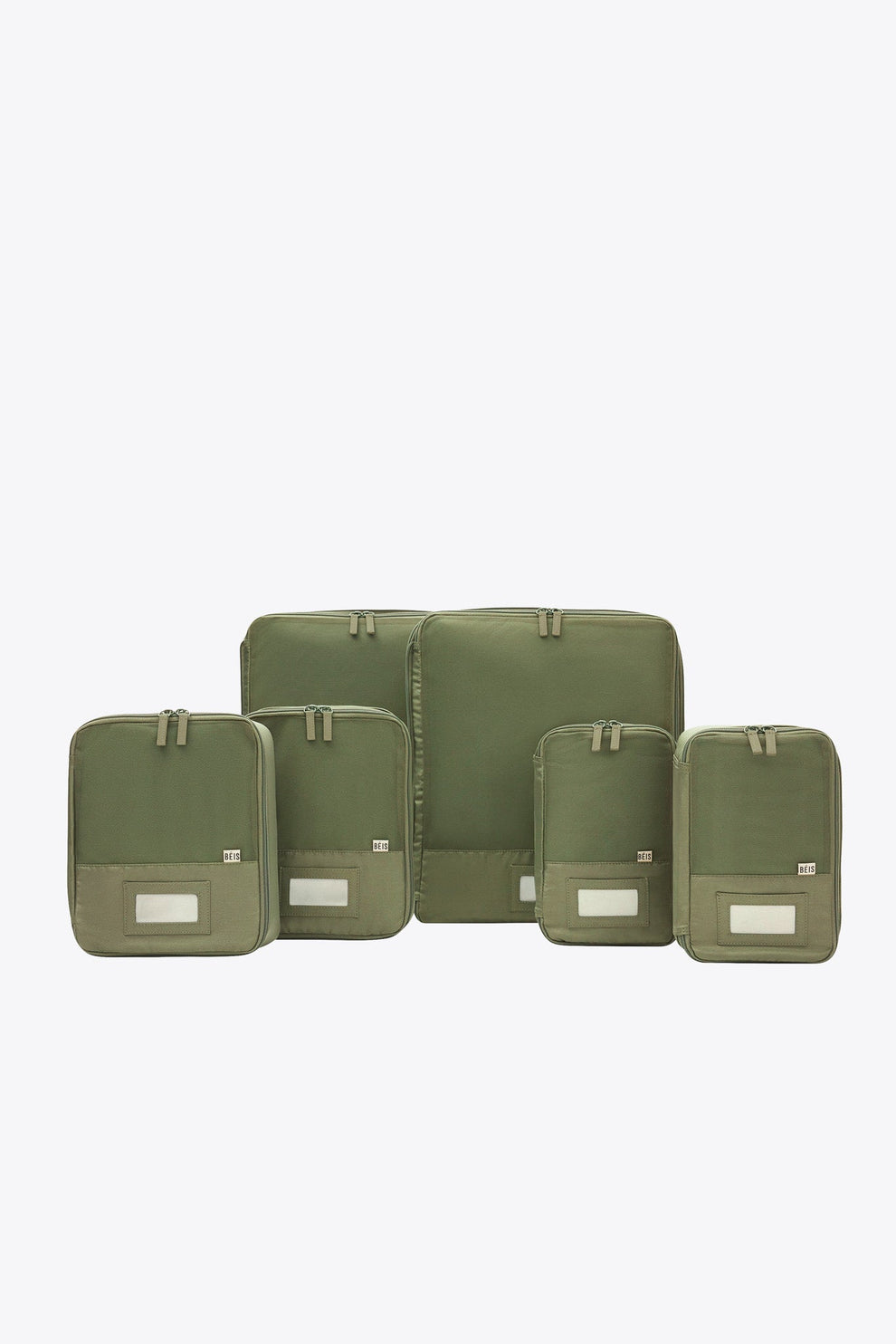 BÉIS 'The Compression Packing Cubes 6 pc' in Olive - 6 Piece Set Of ...