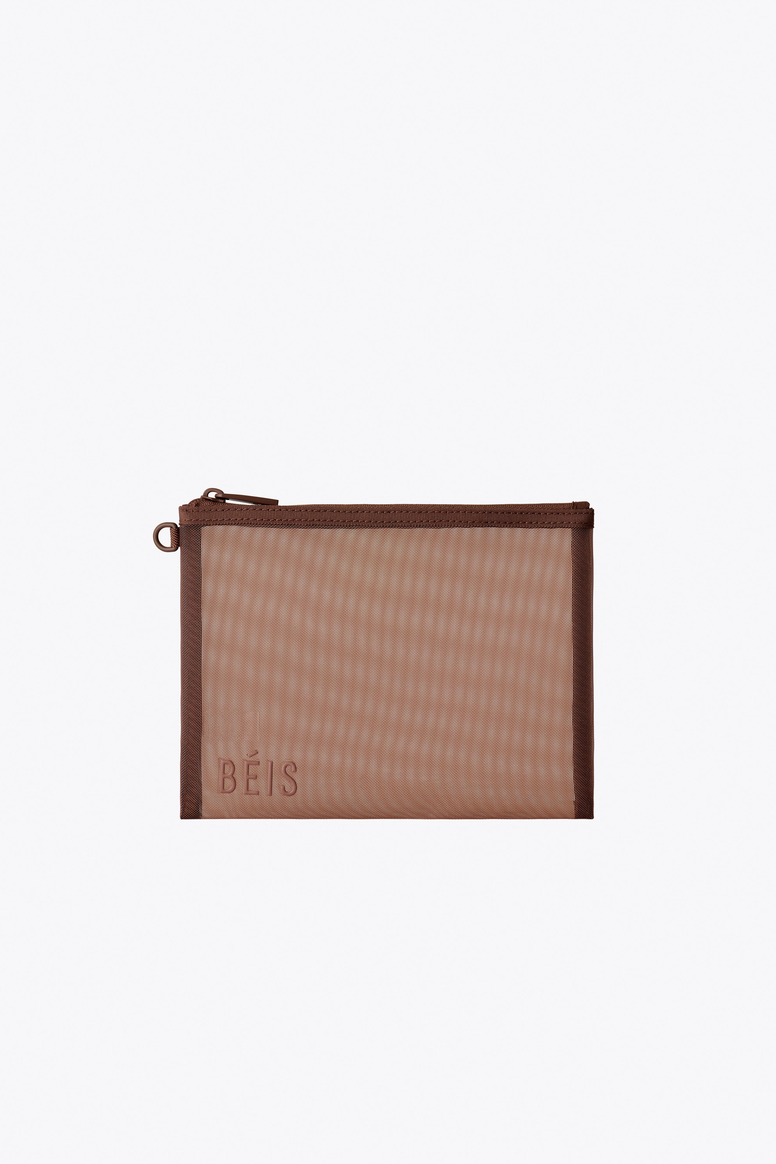BÉIS 'The Mesh Pouch Duo' in Maple - Mesh Travel Bags With Zippers