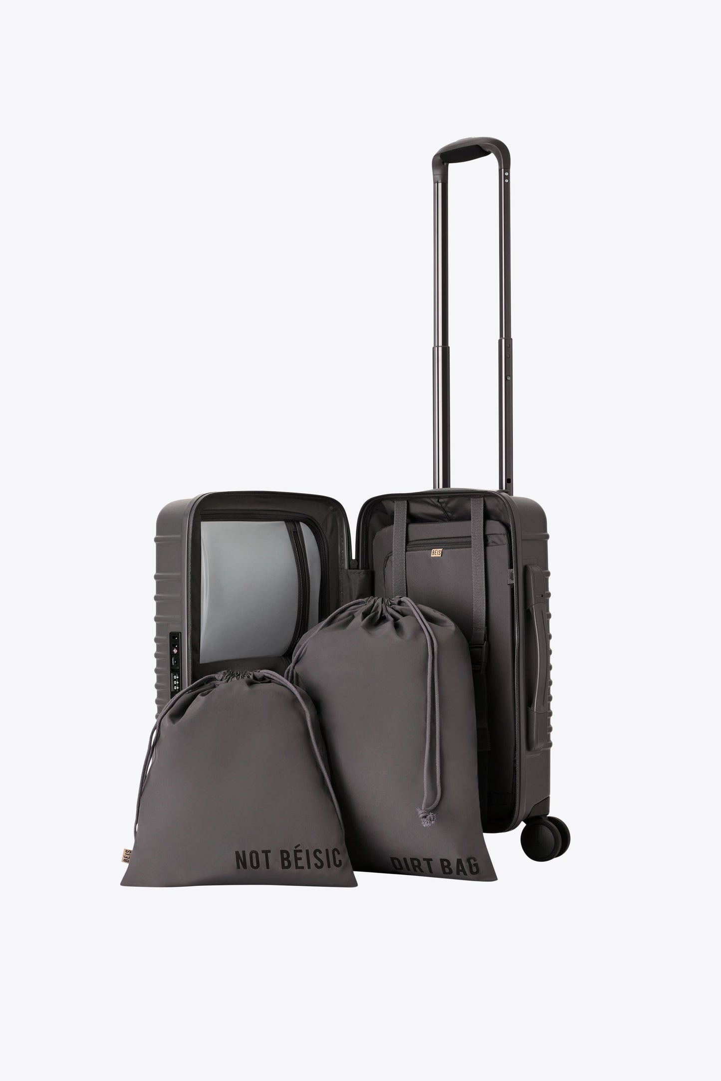 The Small Carry-On Roller in Charcoal