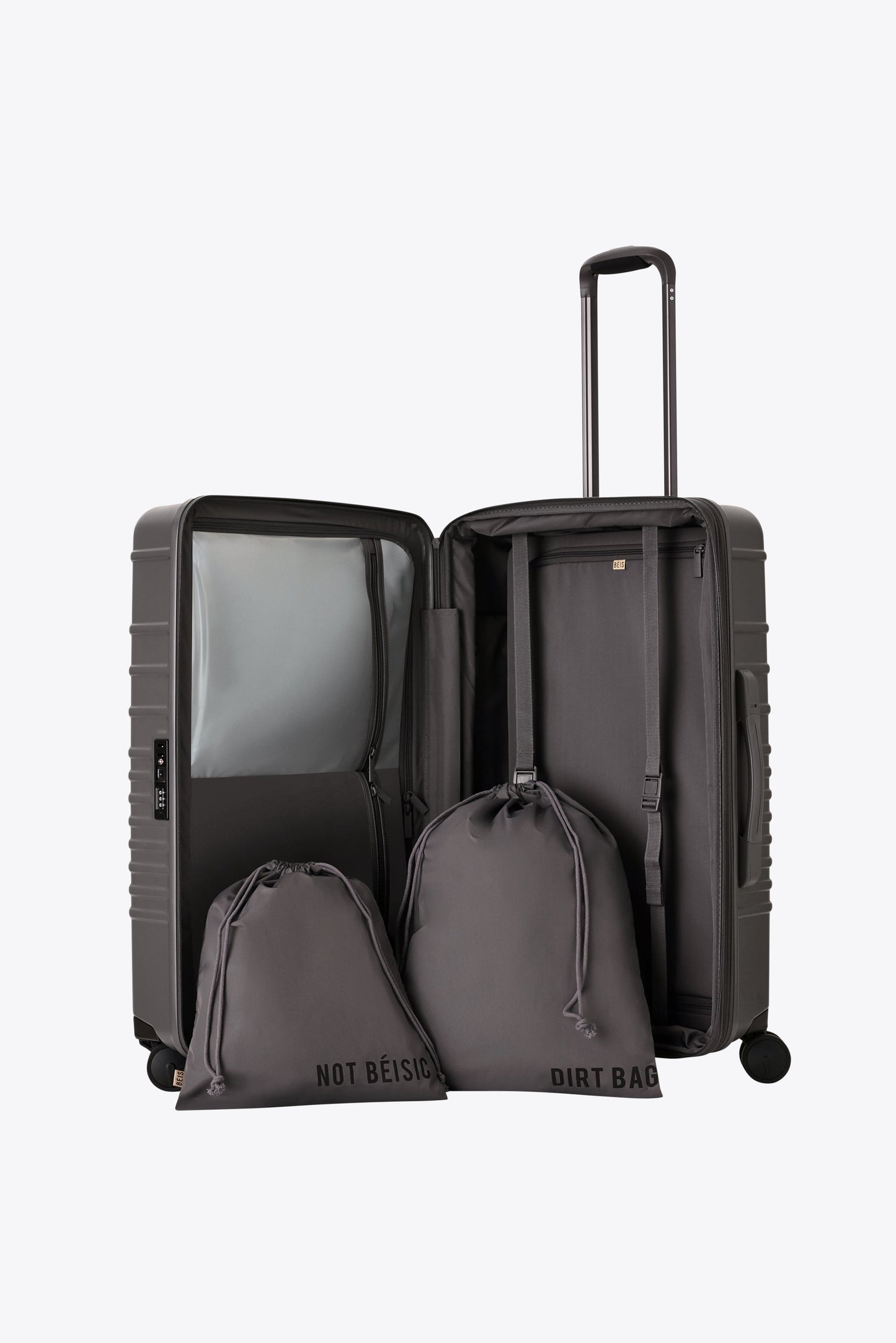 The Medium Check-In Roller in Charcoal