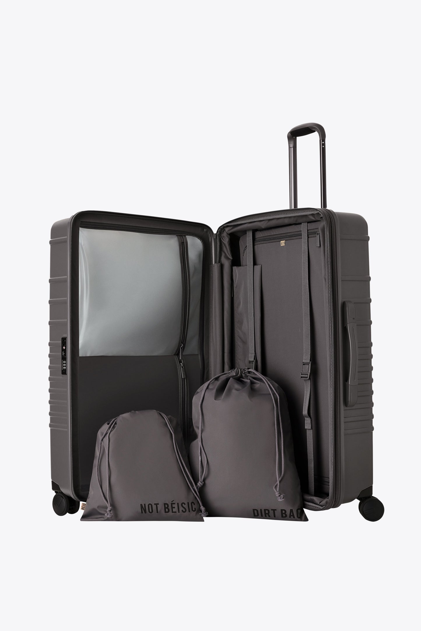 The Large Check-In Roller in Charcoal