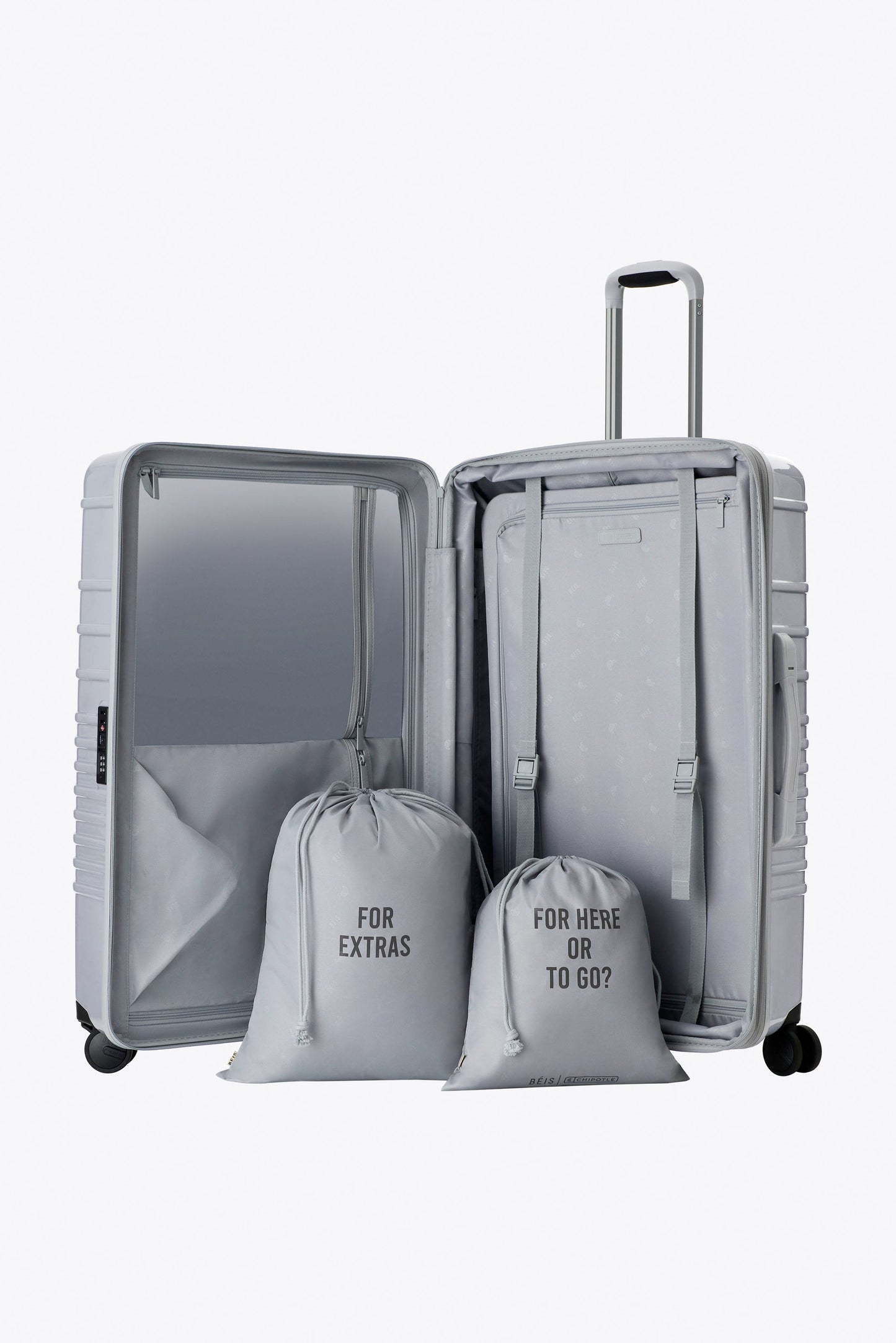 BÉIS x Chipotle The Large Check-In Roller in Glossy Foil