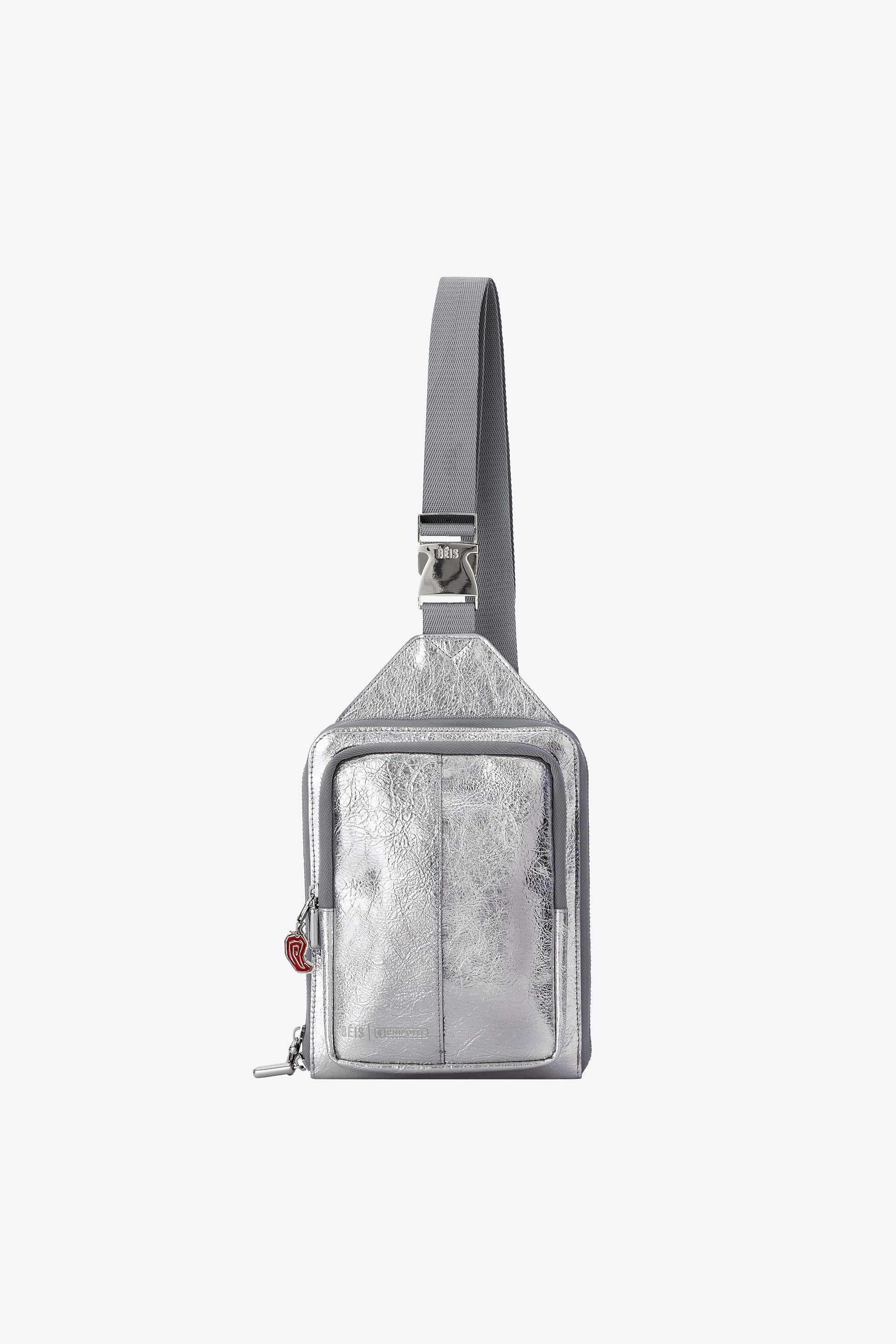 BÉIS x Chipotle 'The Napkin Sling' in Metallic - Silver Crossbody