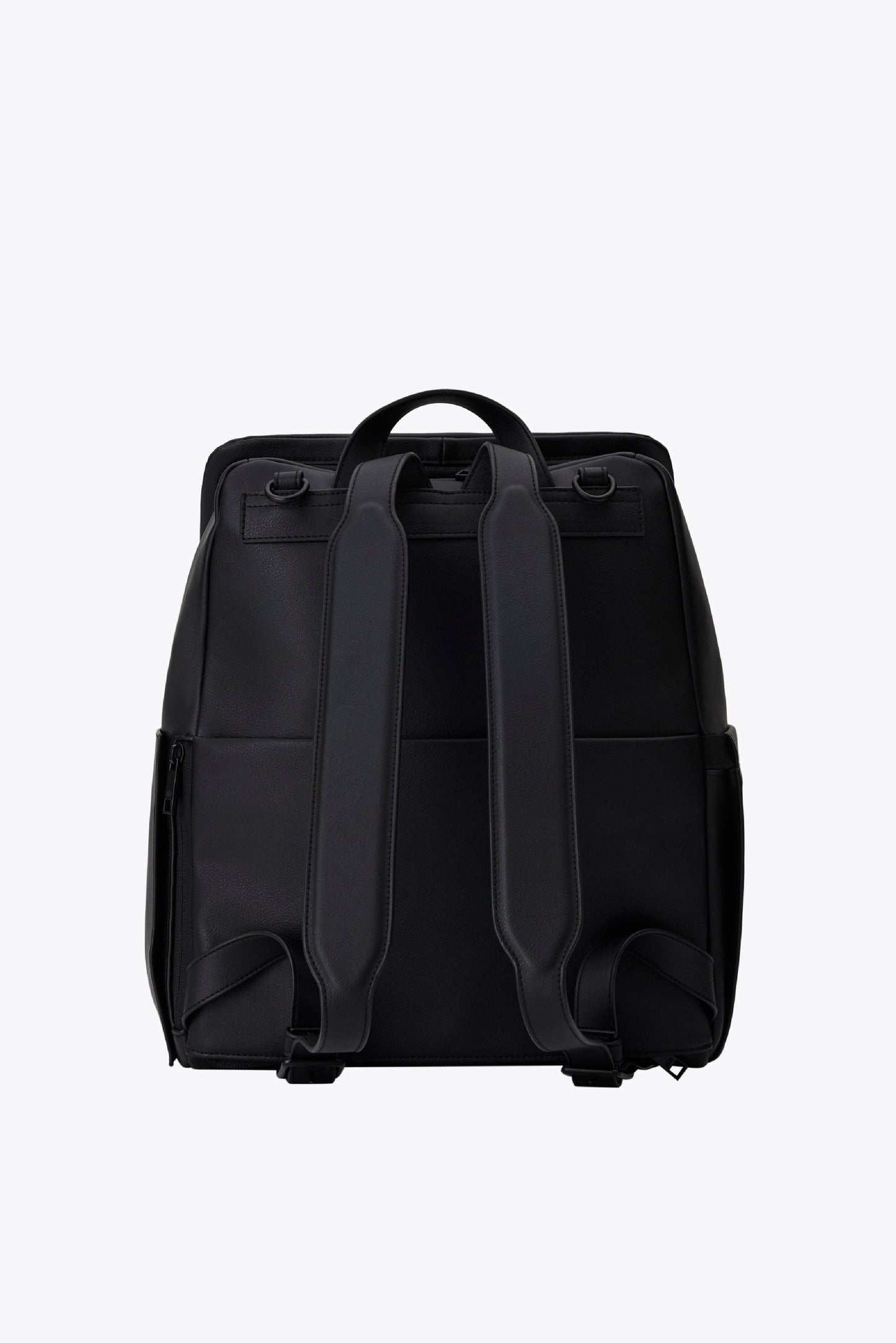 The Everyday Diaper Backpack in Black Vegan Leather