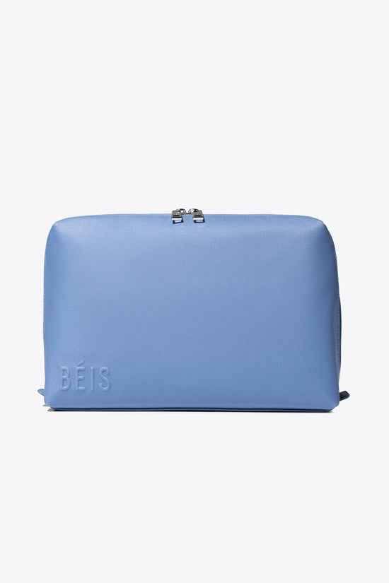 The Large Cosmetic Pouch in Dusty Blue