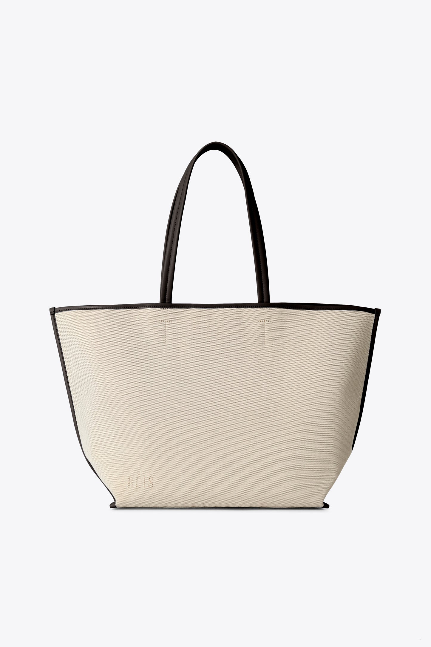 The Canvas and Leather Tote in Espresso