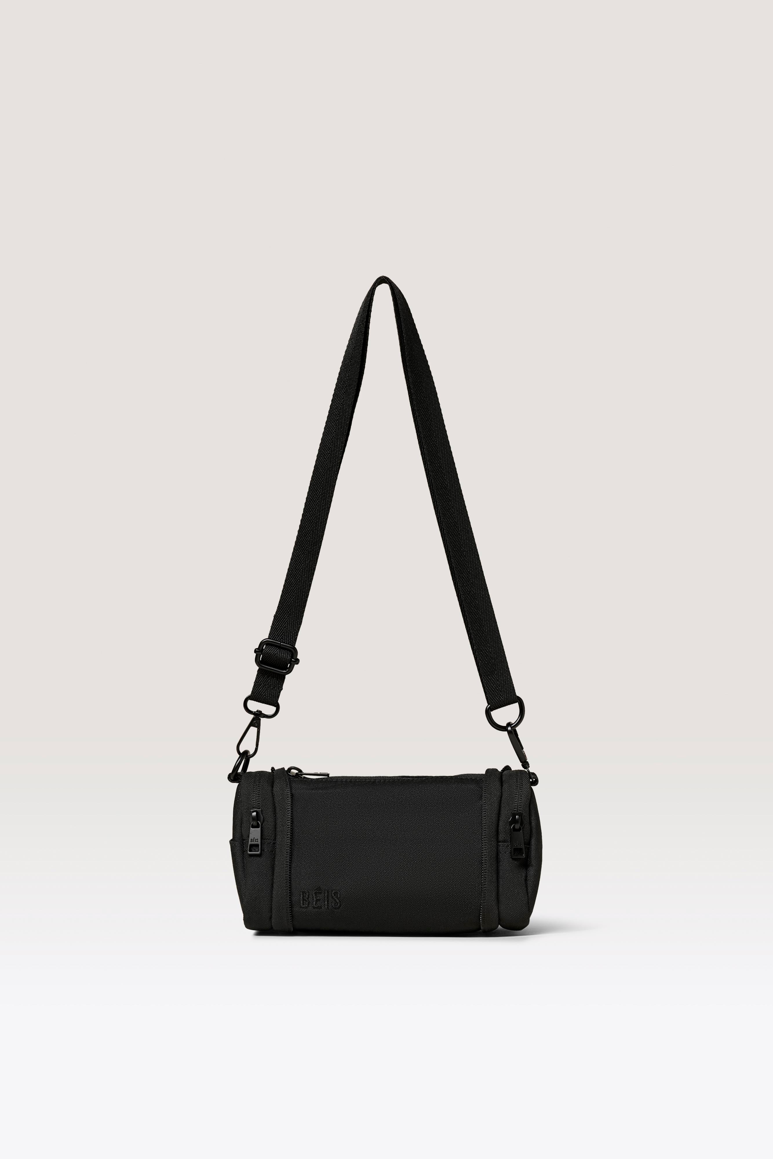 BÉIS 'The Expandable Crossbody Charm' in Black - Black Crossbody Bag