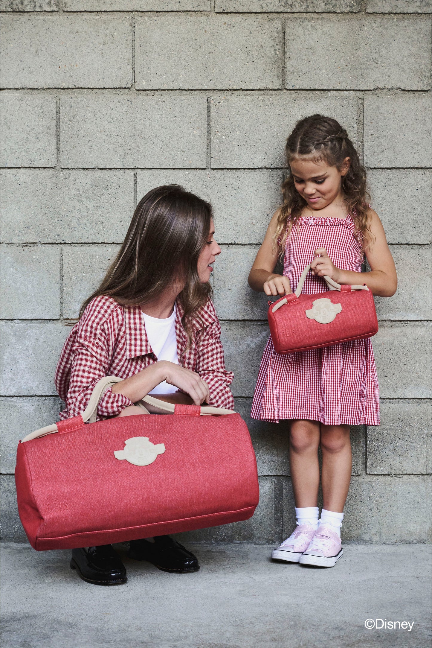 The Disney Large Duffle in Red Jeans