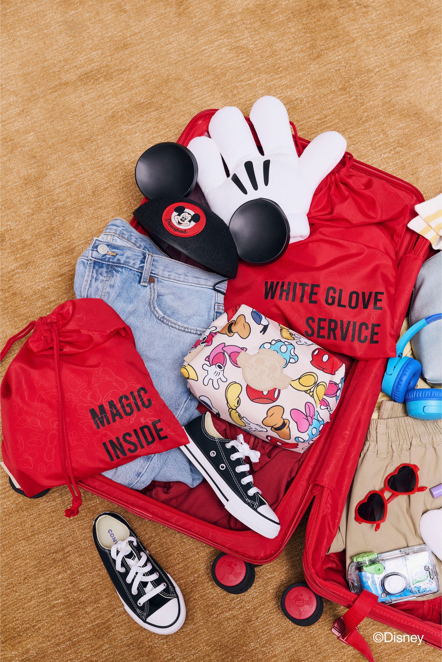 The Disney Large Check-In Roller in Mickey Mouse Red