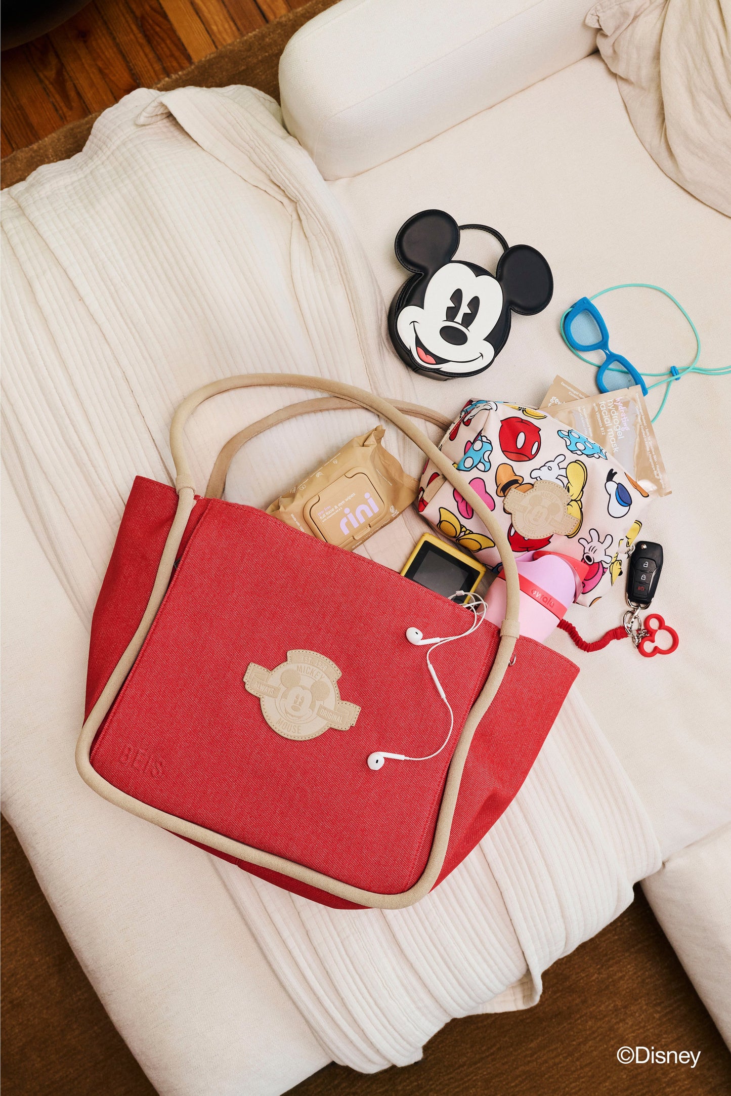 The Disney Tote Bag in Red Jeans