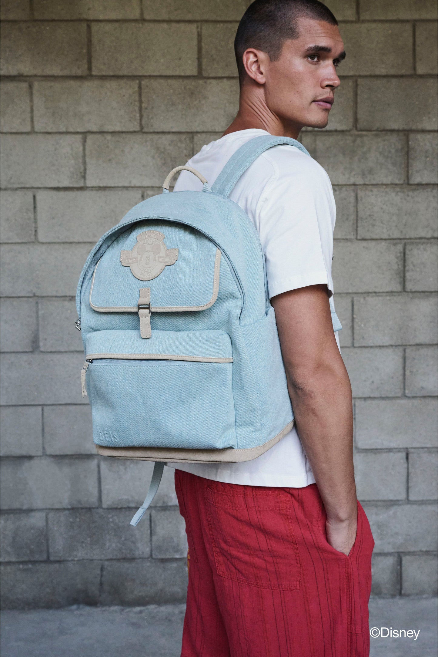The Disney Backpack in Blue Jeans