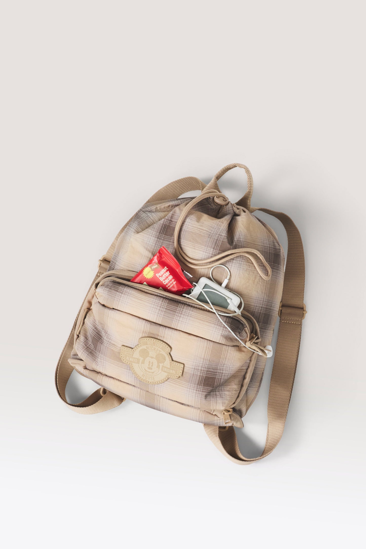 The Disney Compactible Backpack in Plaid