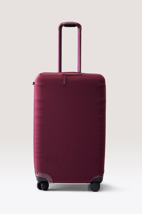 The Medium Check-In Luggage Cover in Plum