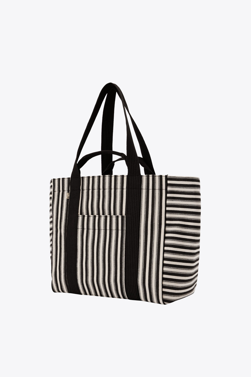 BÉIS 'The Vacation Tote' in Black Stripe - Vacation Tote & Summer Tote ...