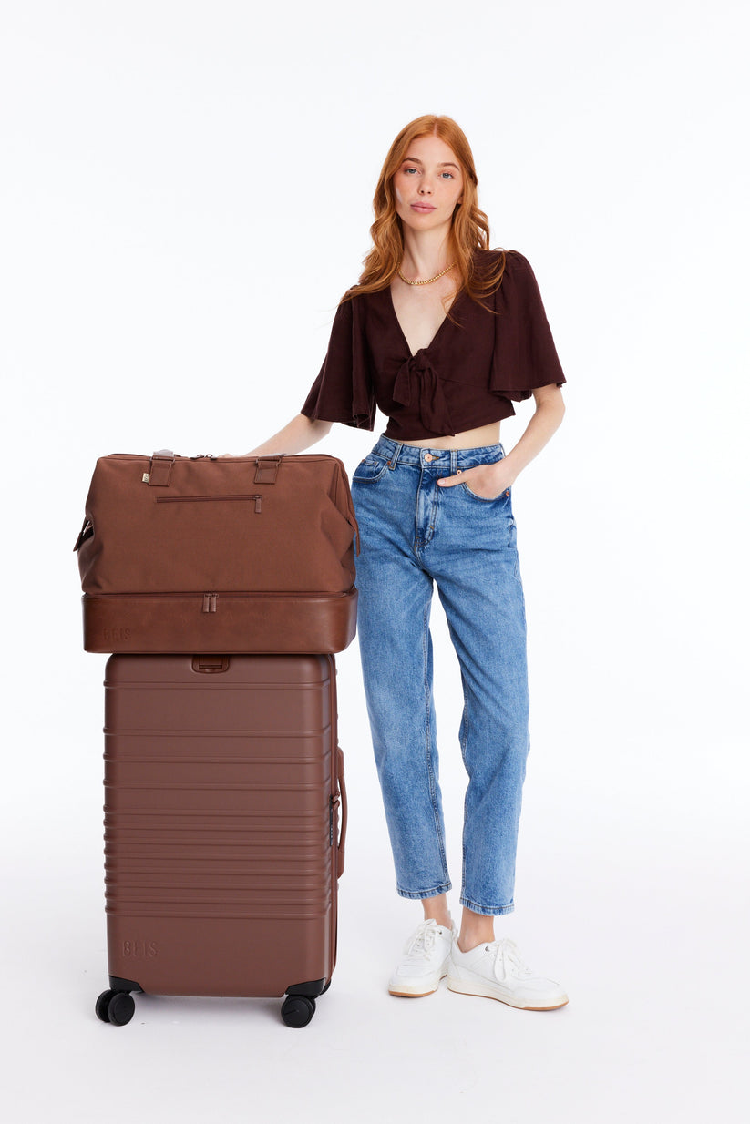 BÉIS 'The Weekender' in Maple - Brown Weekend Bag & Overnight Travel ...