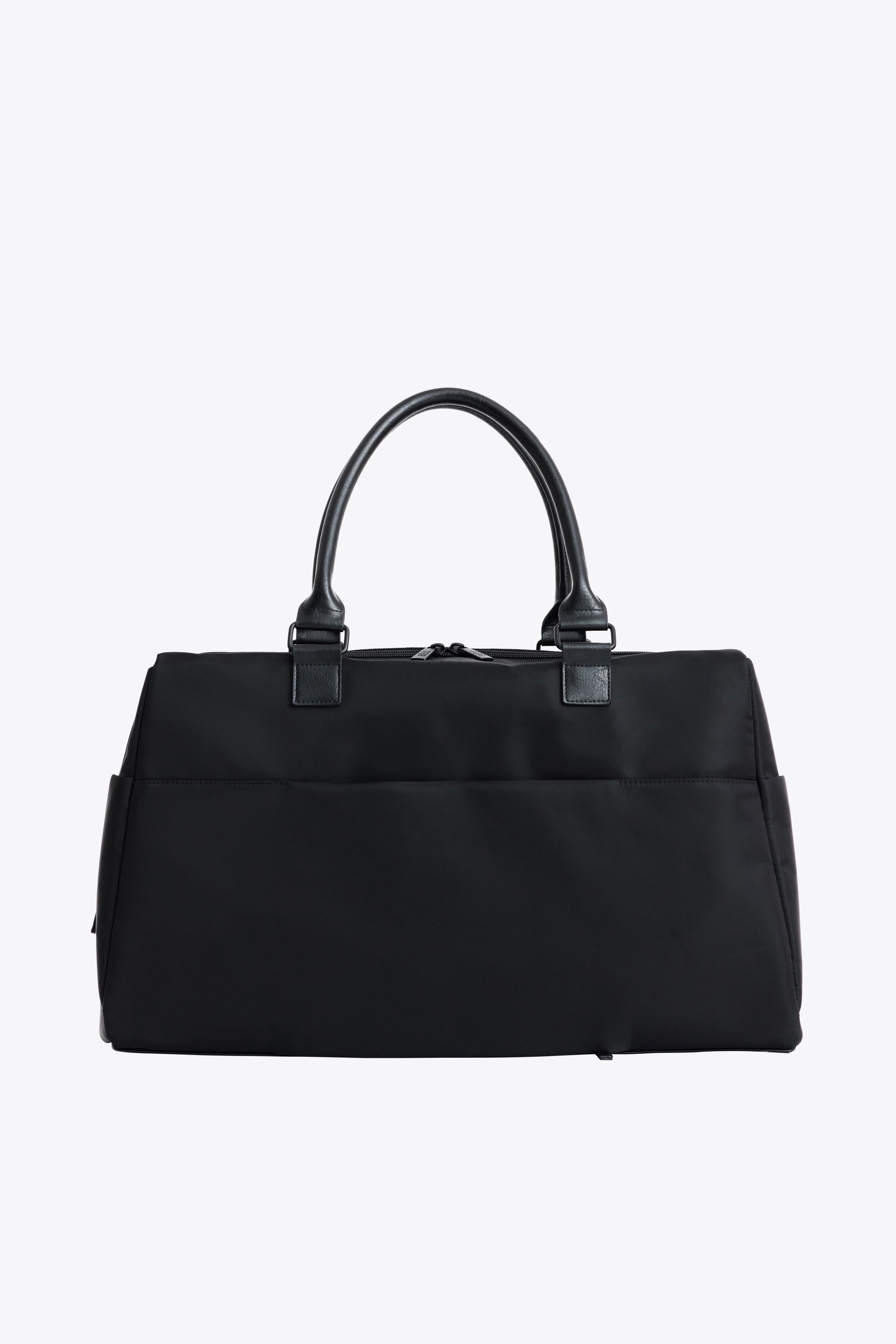 Black quilted duffle bag best sale