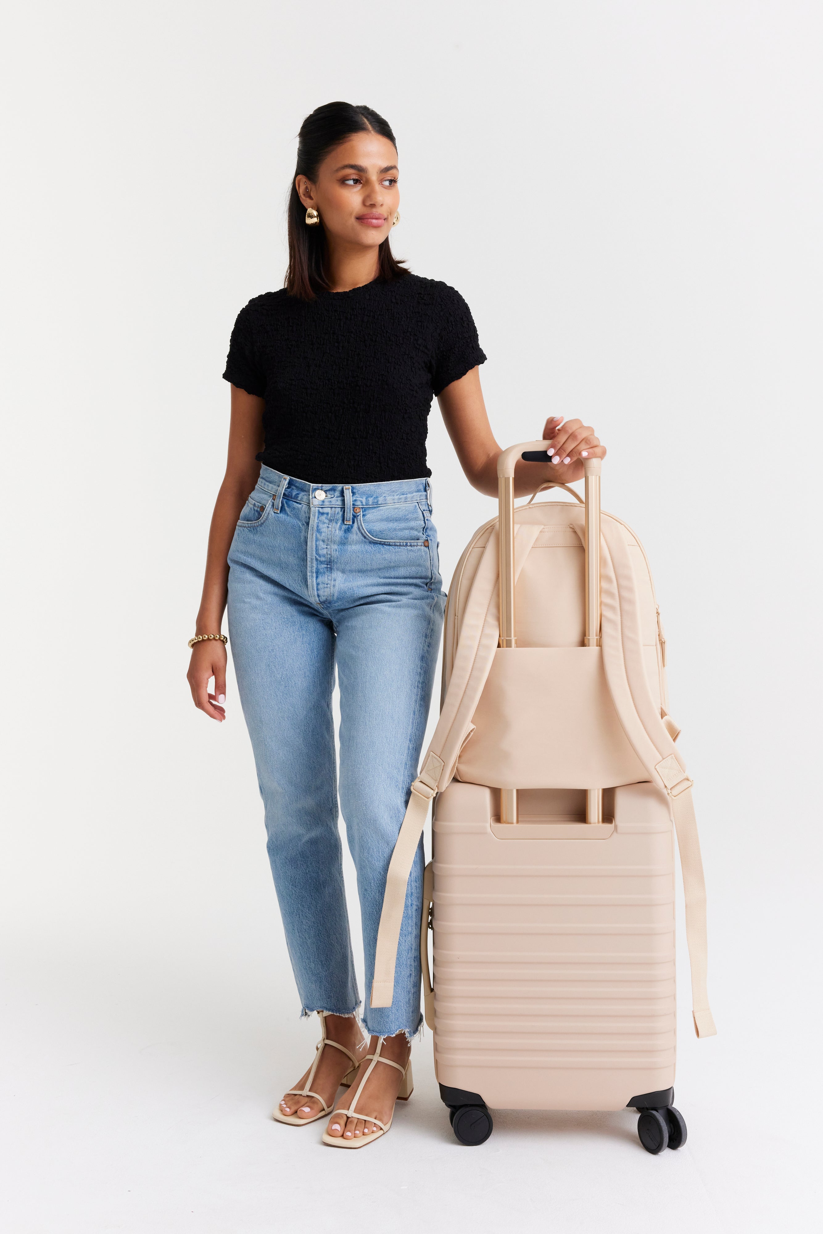 The Commuter Backpack in Beige