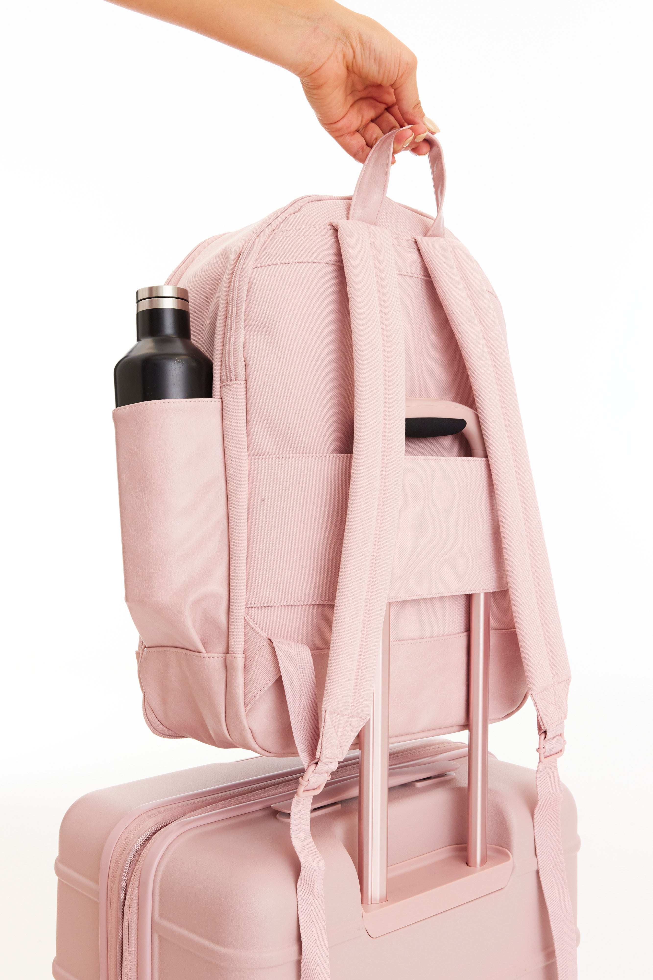 Navy blue 2025 pink backpack