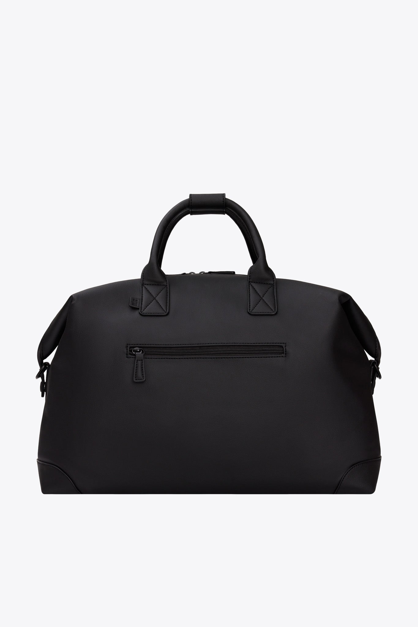 BÉIS 'The Premium Duffle' in Black - Black Vegan Leather Duffle Bag ...