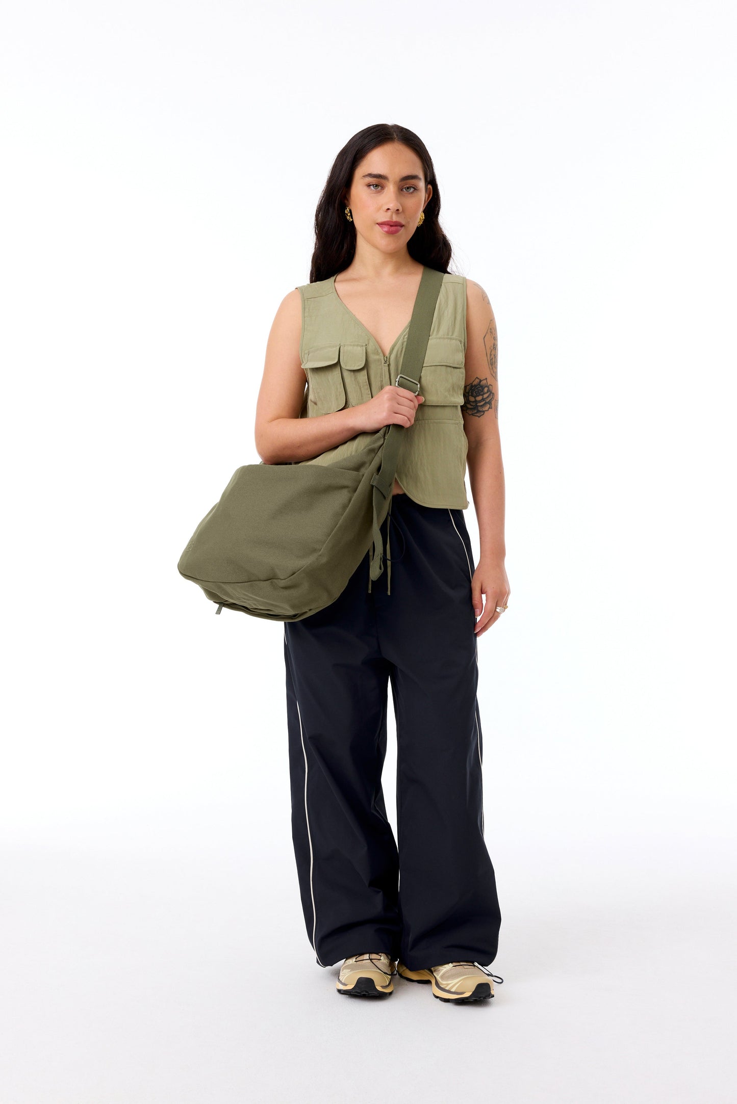 The Carryall Crossbody in Olive