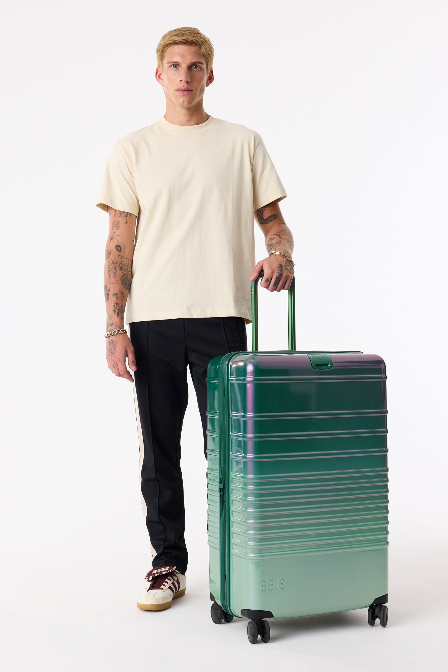 The Large Check-In Roller in Wicked Green