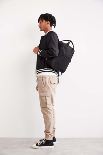 The Expandable Backpack on model
