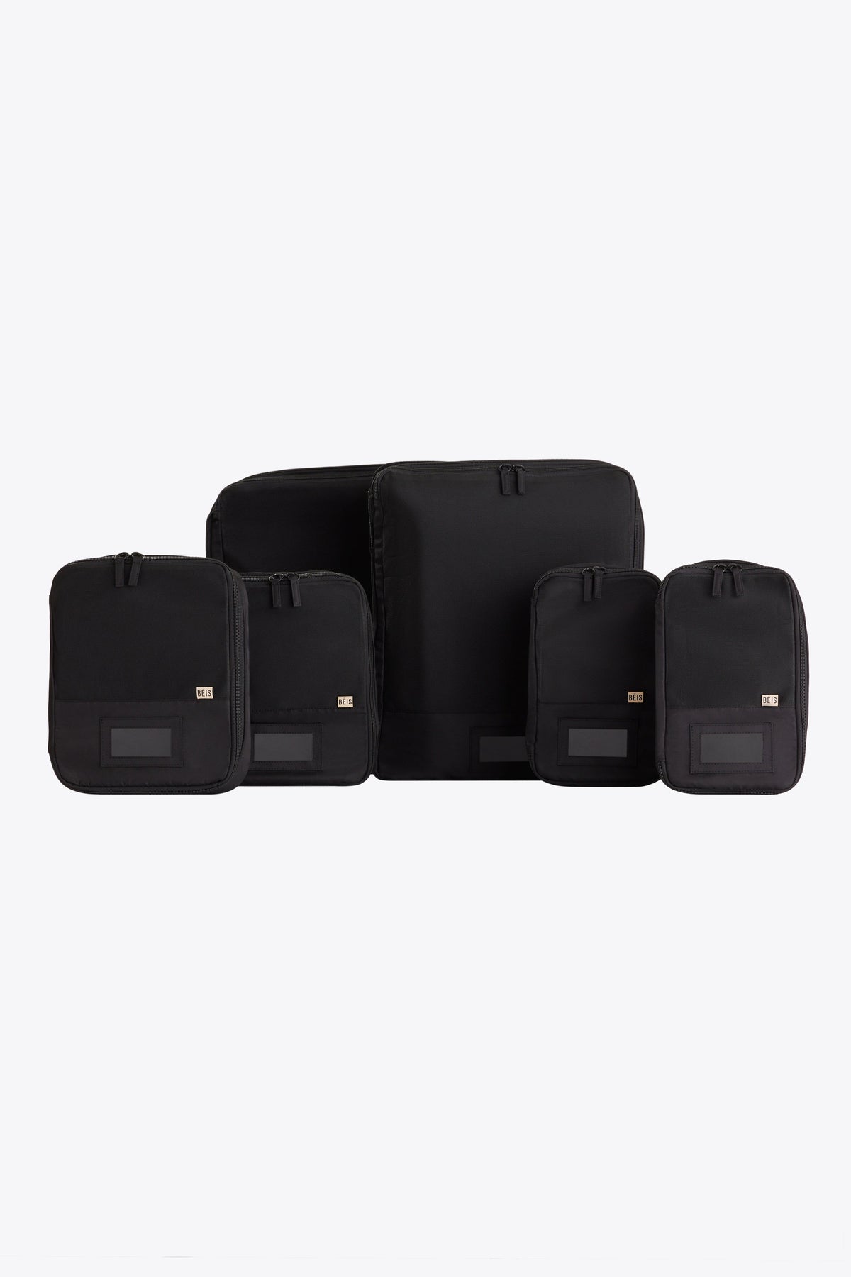 BÉIS 'The Compression Packing Cubes 6pc' in Black - 6 Piece Set Of ...