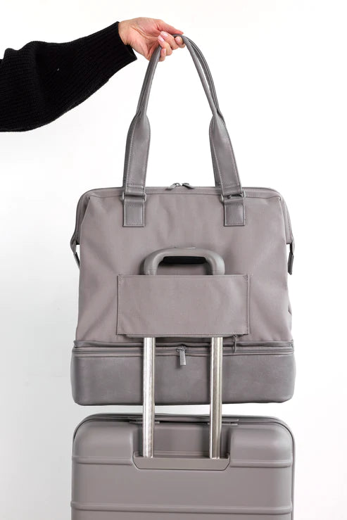BÉIS 'The Convertible Mini Weekender' in Grey - Grey Small Weekend Bag ...