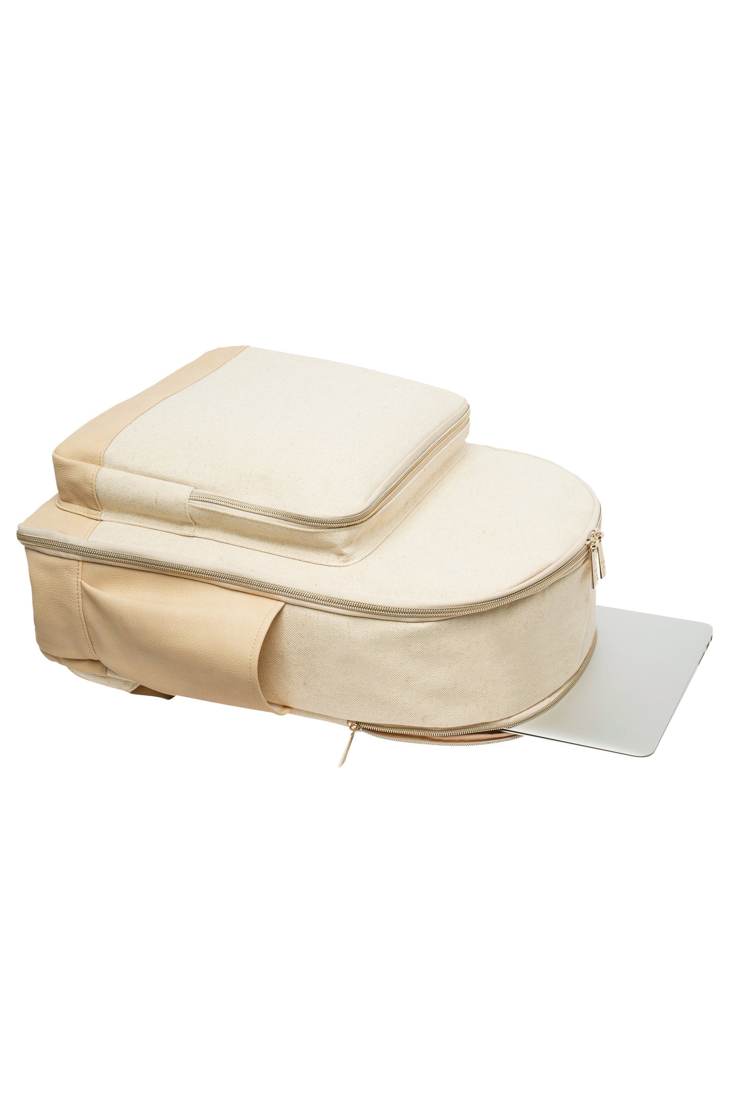 BEIS by Shay Mitchell | The Backpack in Beige - Laptop Sleeve