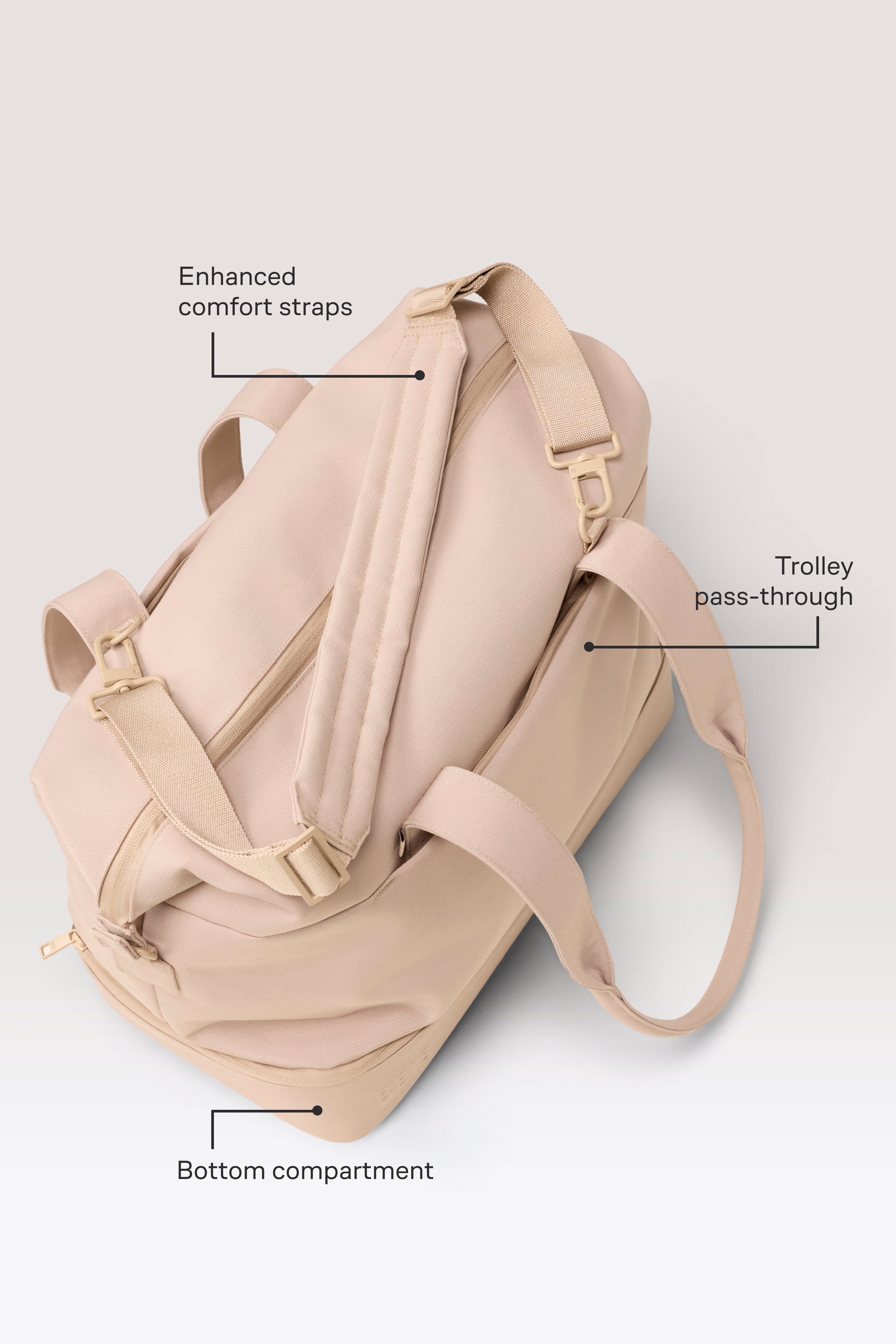 BÉIS 'The Weekender' in Beige - Beige Travel Bag & Overnight Bags