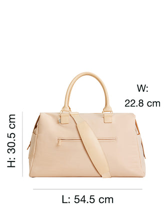 The Commuter Duffle In Beige dimensions