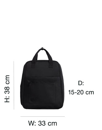 Le sac à dos extensible en noir dimensions