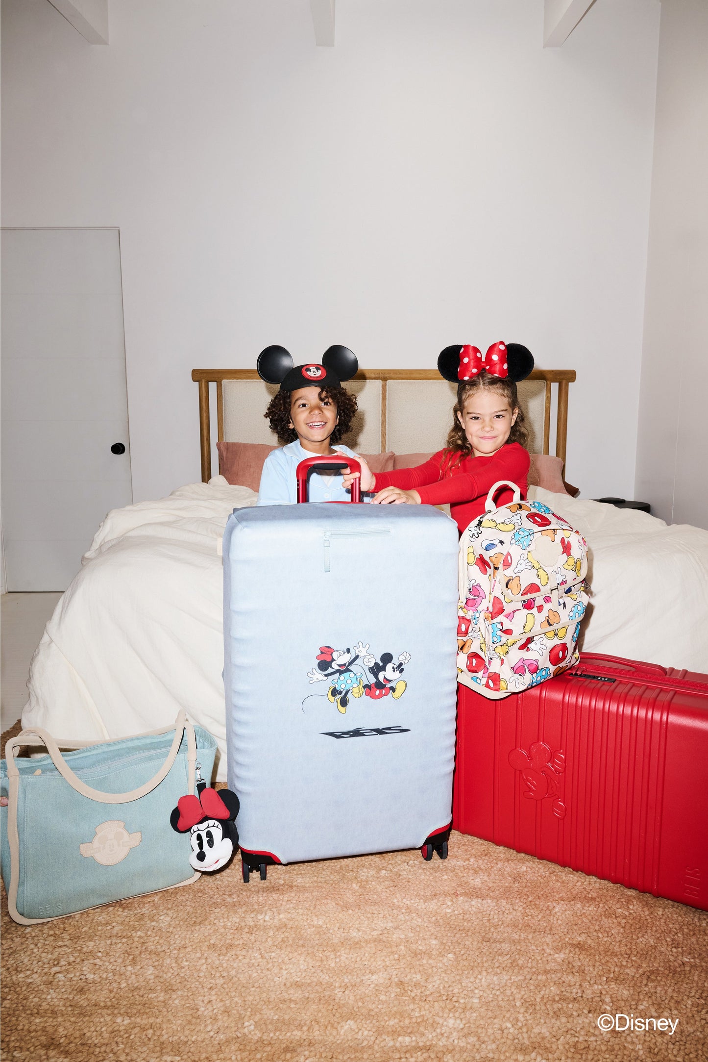 The Disney Large Check-In Luggage Cover in Blue Jeans