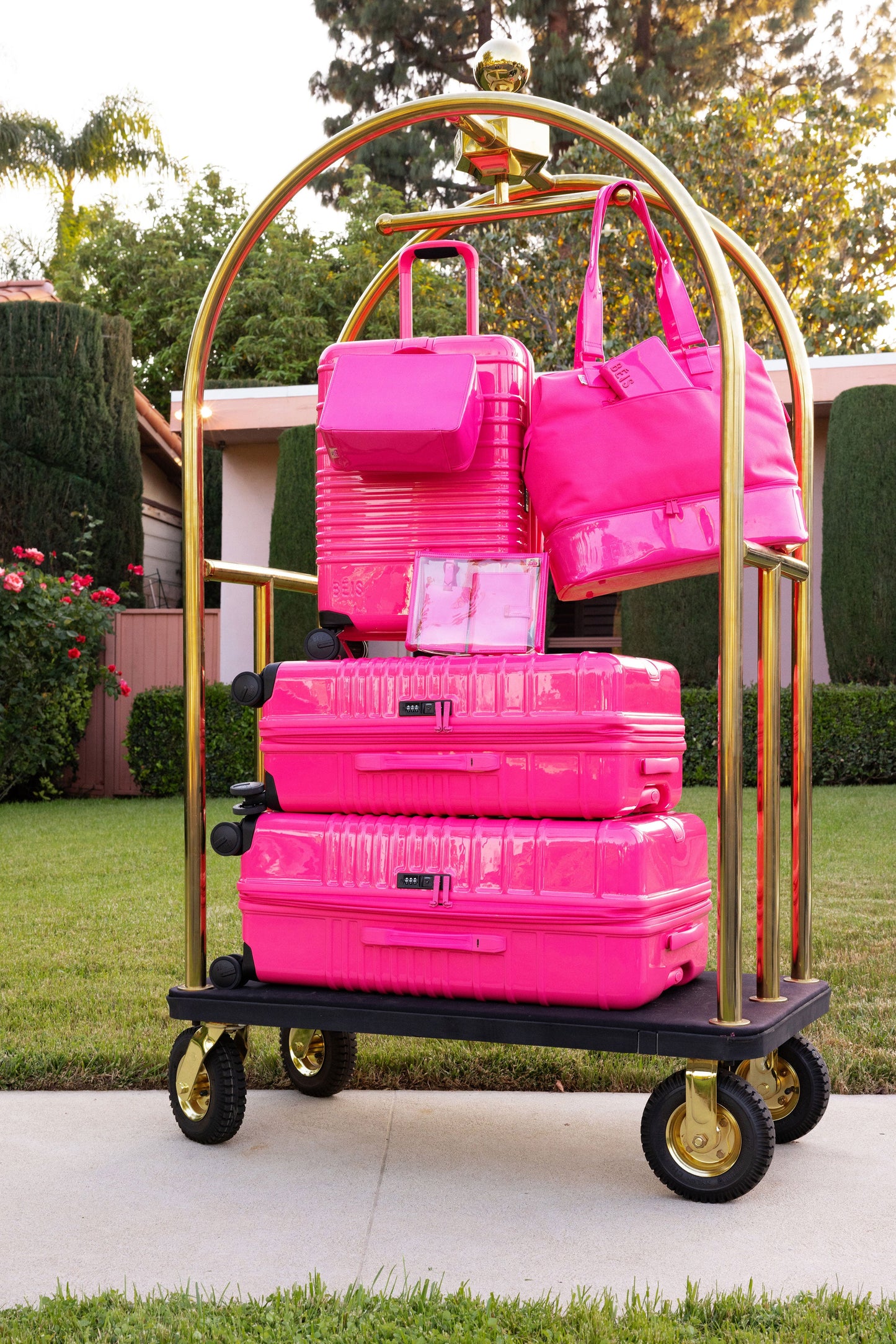 The Large Check-In Roller in Barbie™ Pink